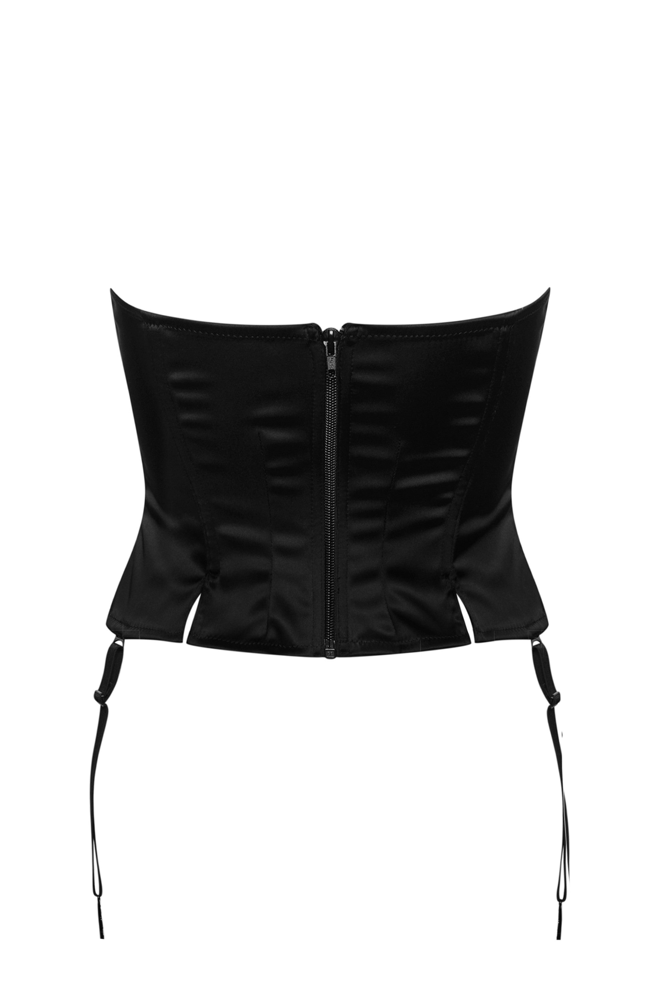 Porte-jarretelles RUMBA satin noir