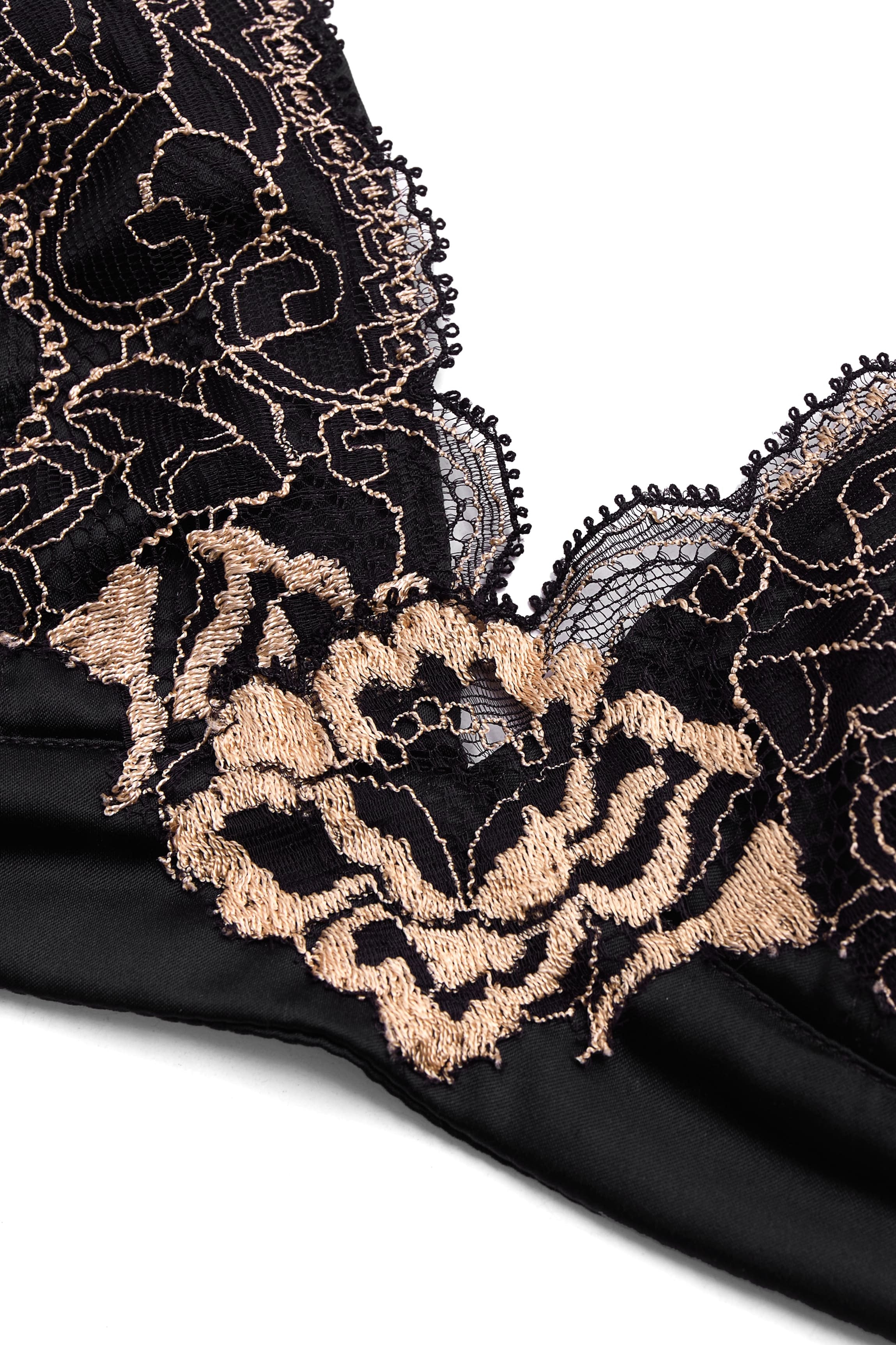 Soutien-gorge sans armature satin noir GIGI