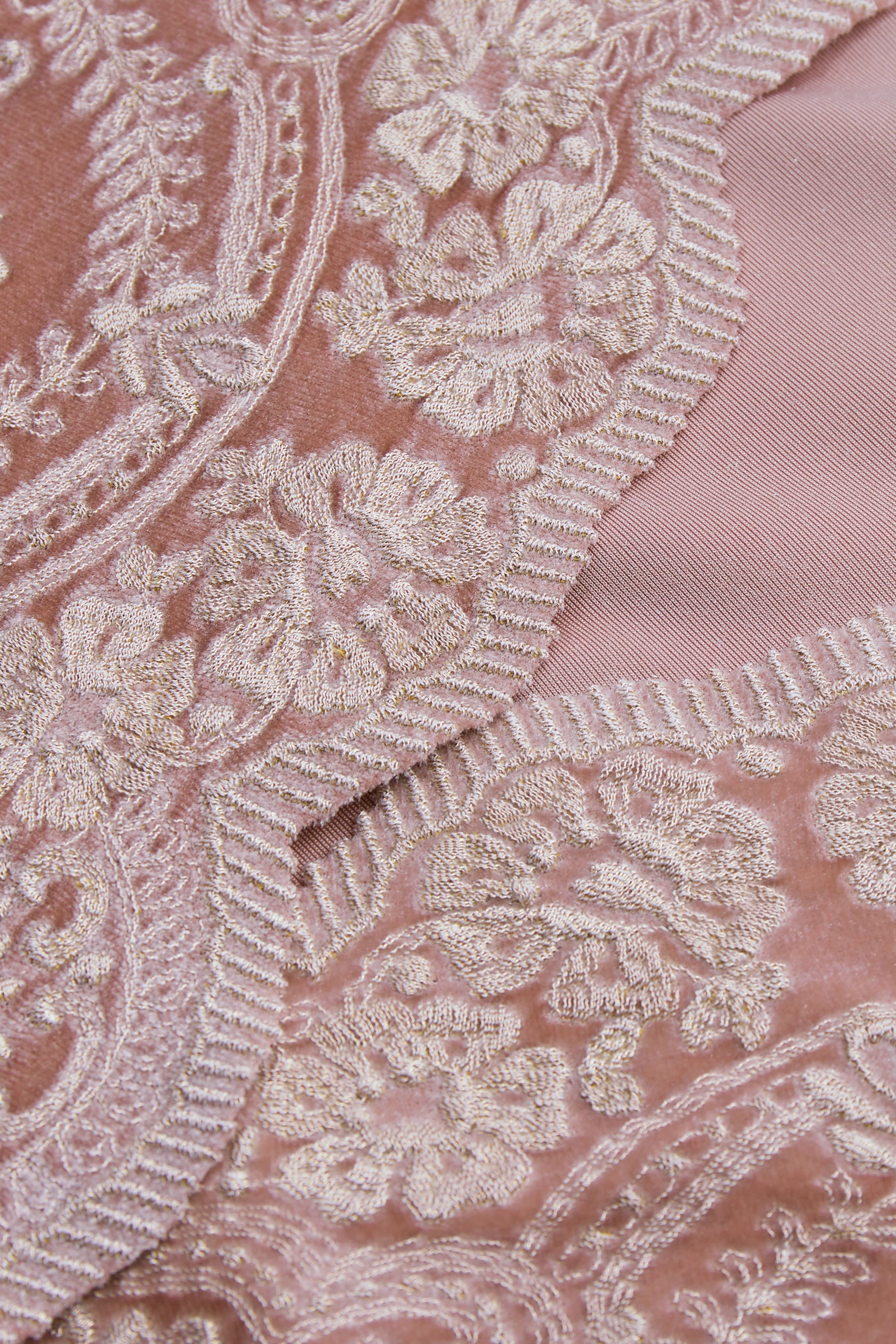 Robe de chambre velours rose