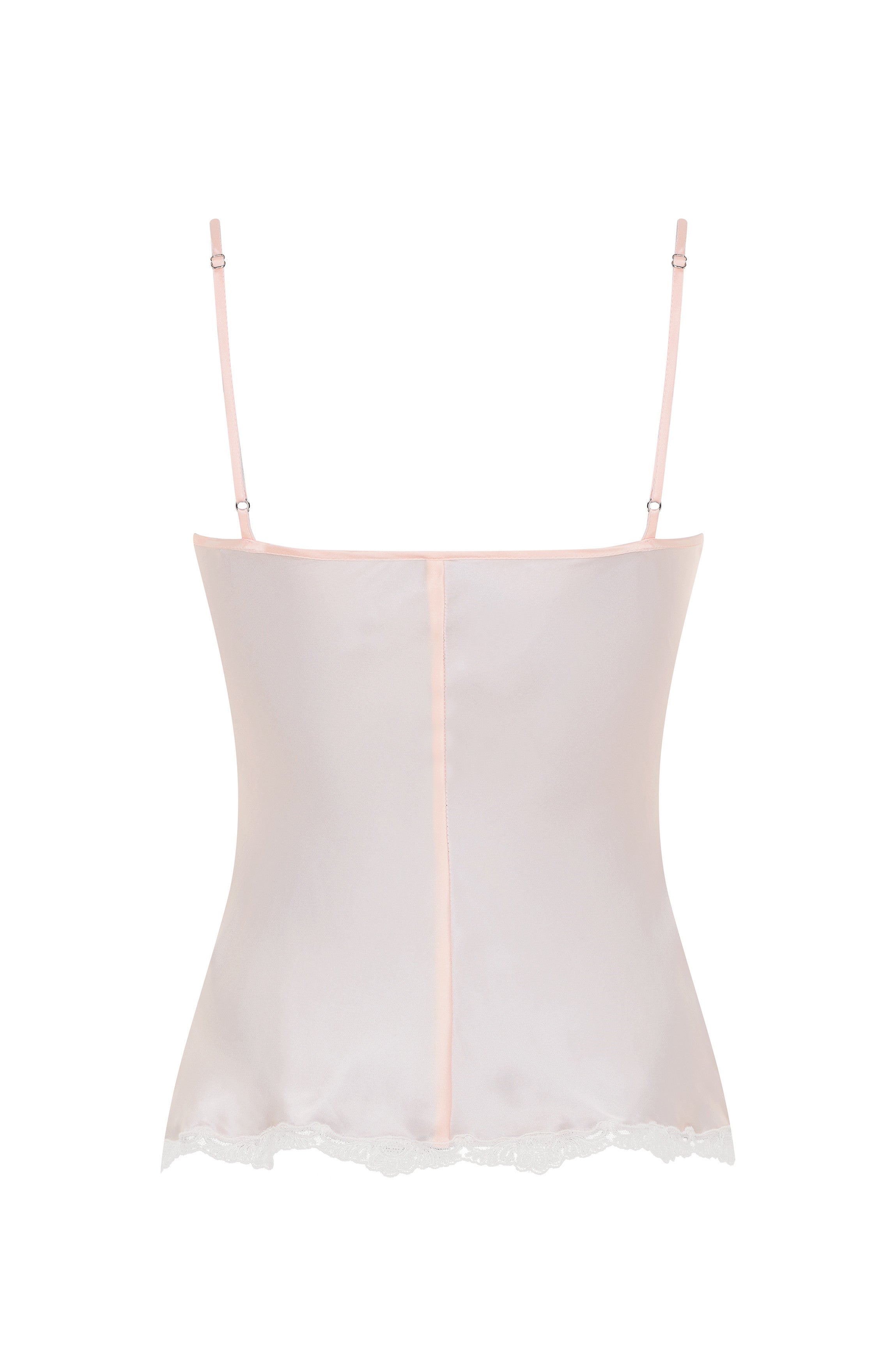Ensemble soie rose nacré