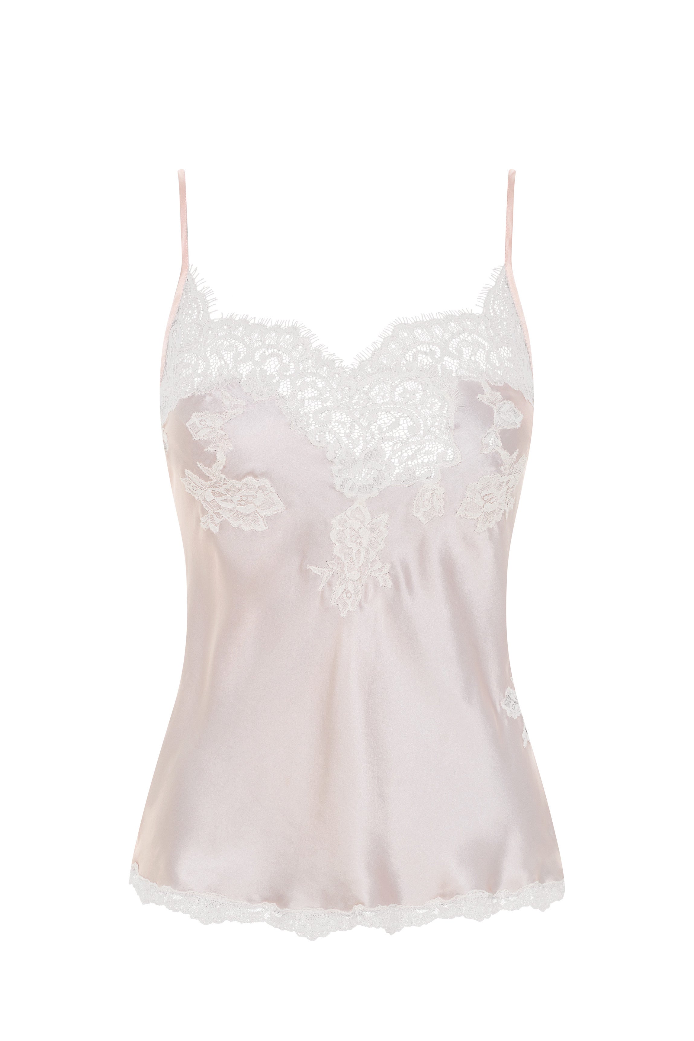 Ensemble soie rose nacré