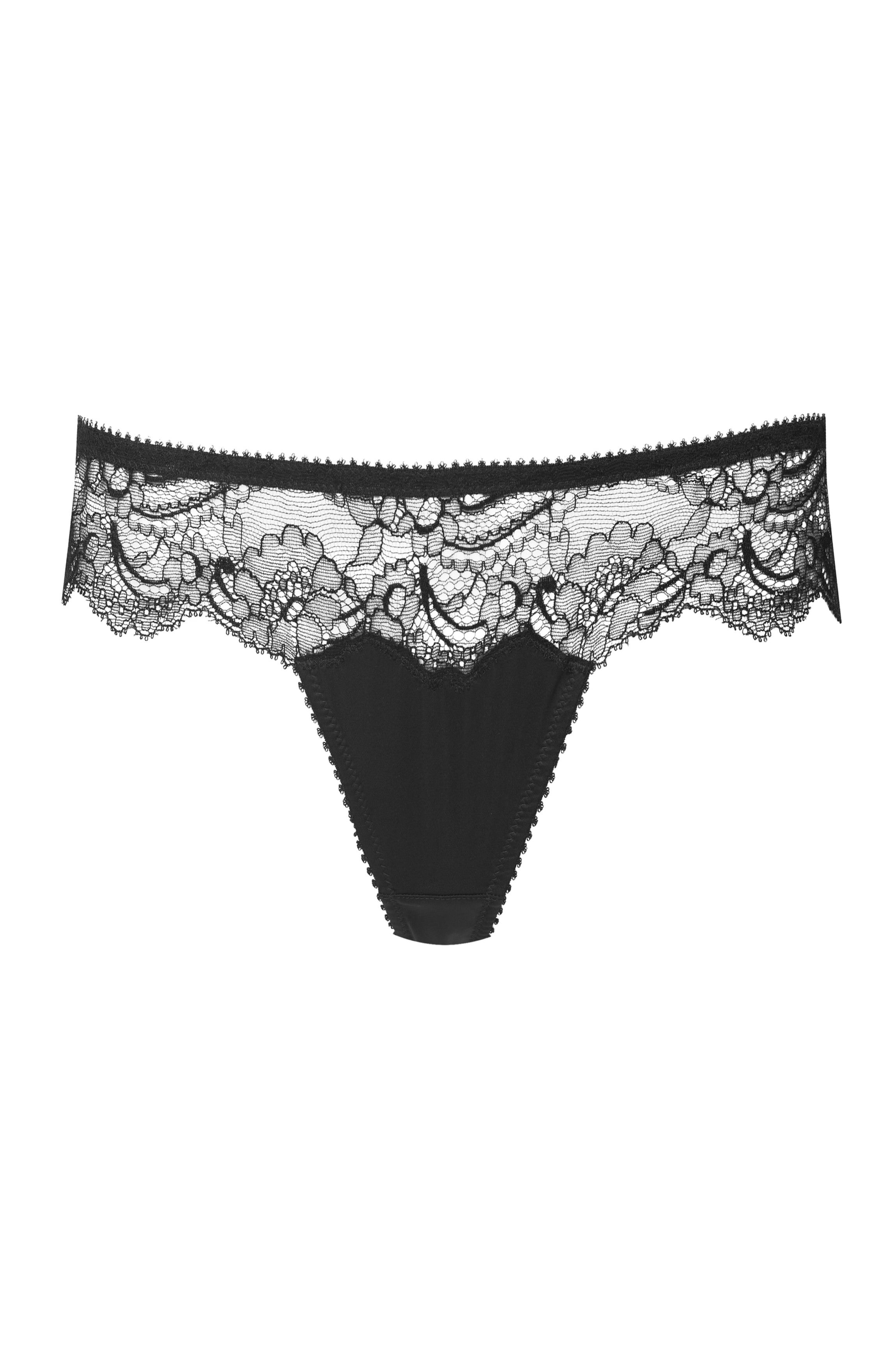 String dentelle Chantilly noir ANIA