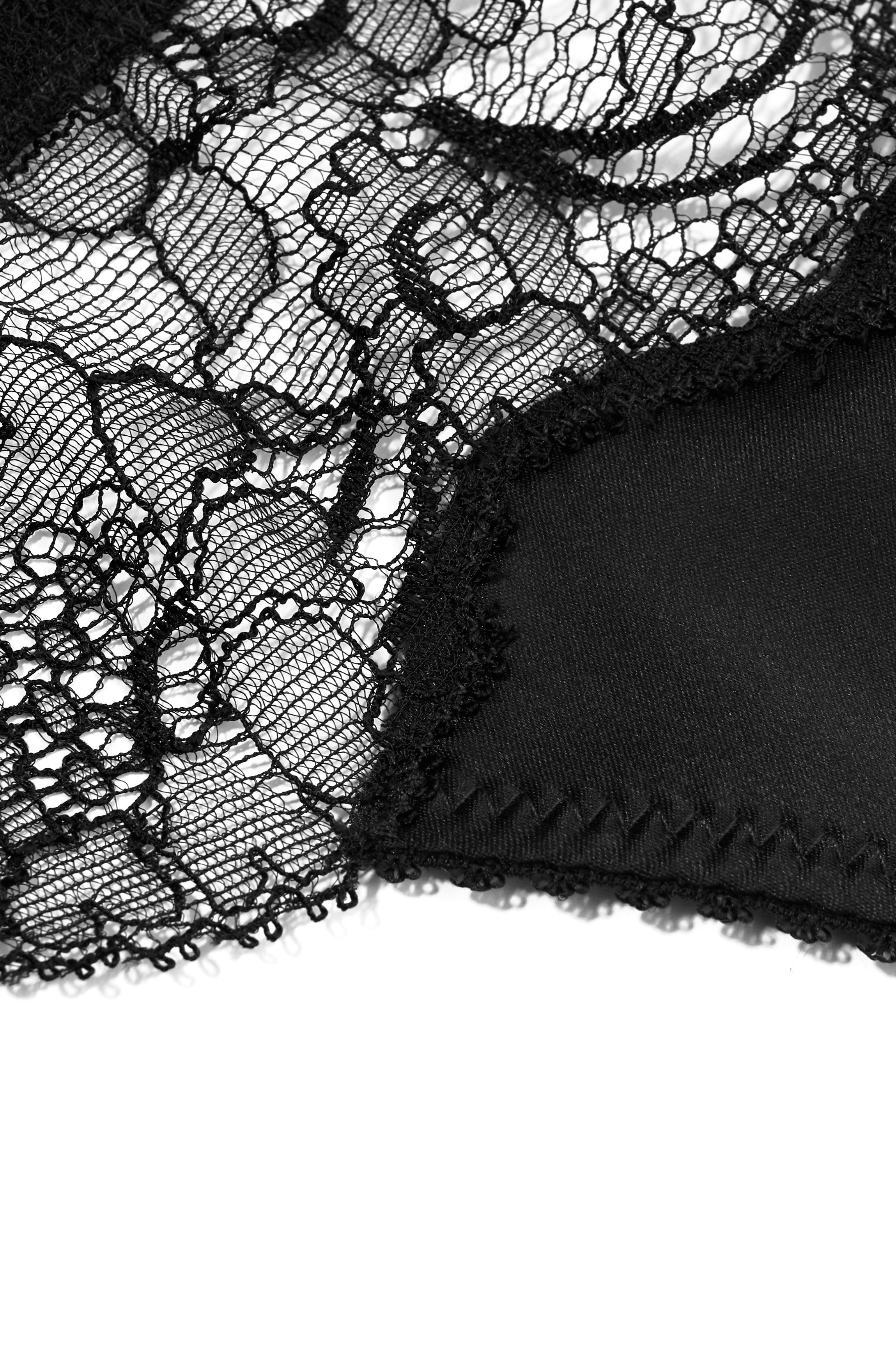 String dentelle Chantilly noir ANIA