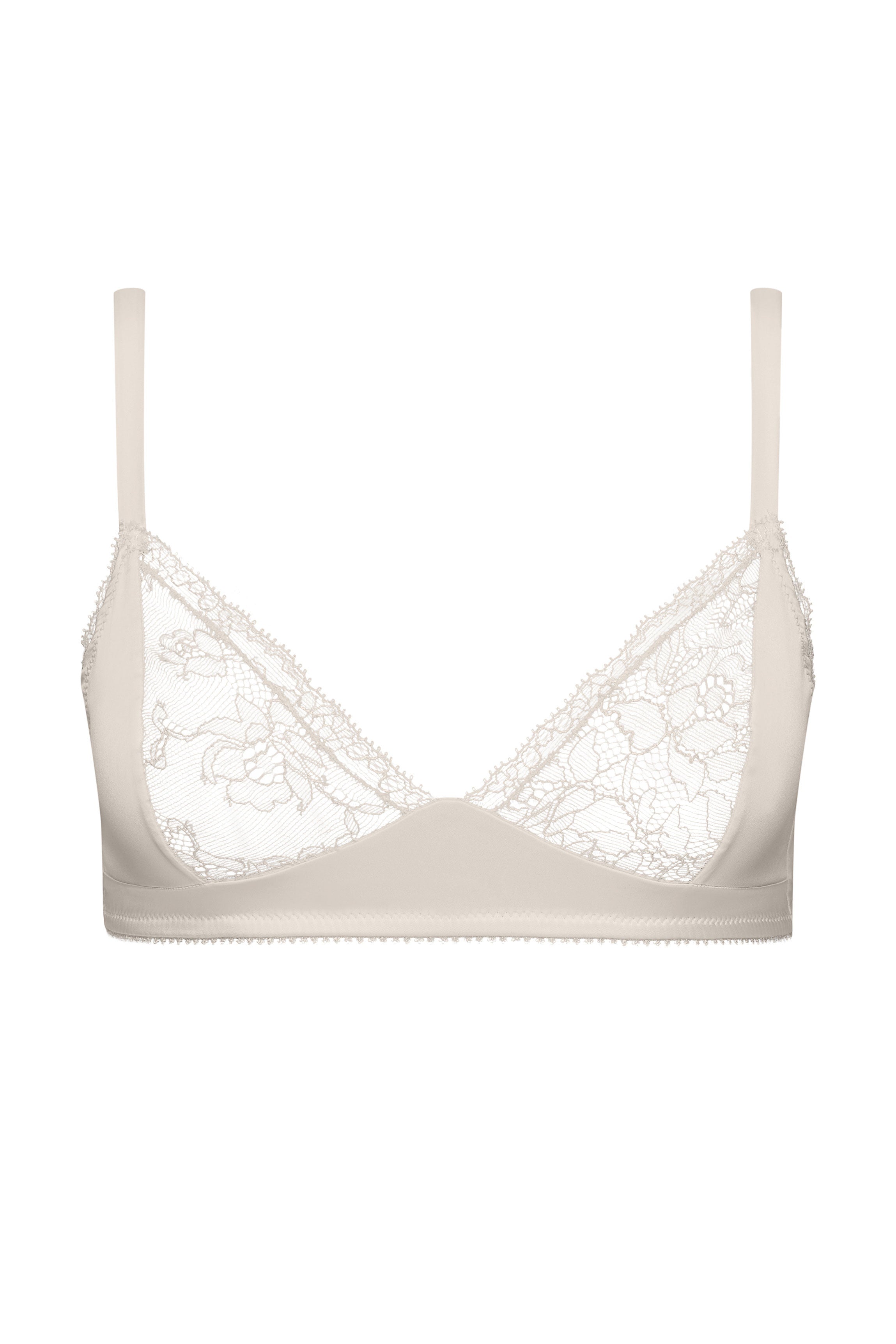 Soutien-gorge sans armature petits seins soie ivoire TWEETY