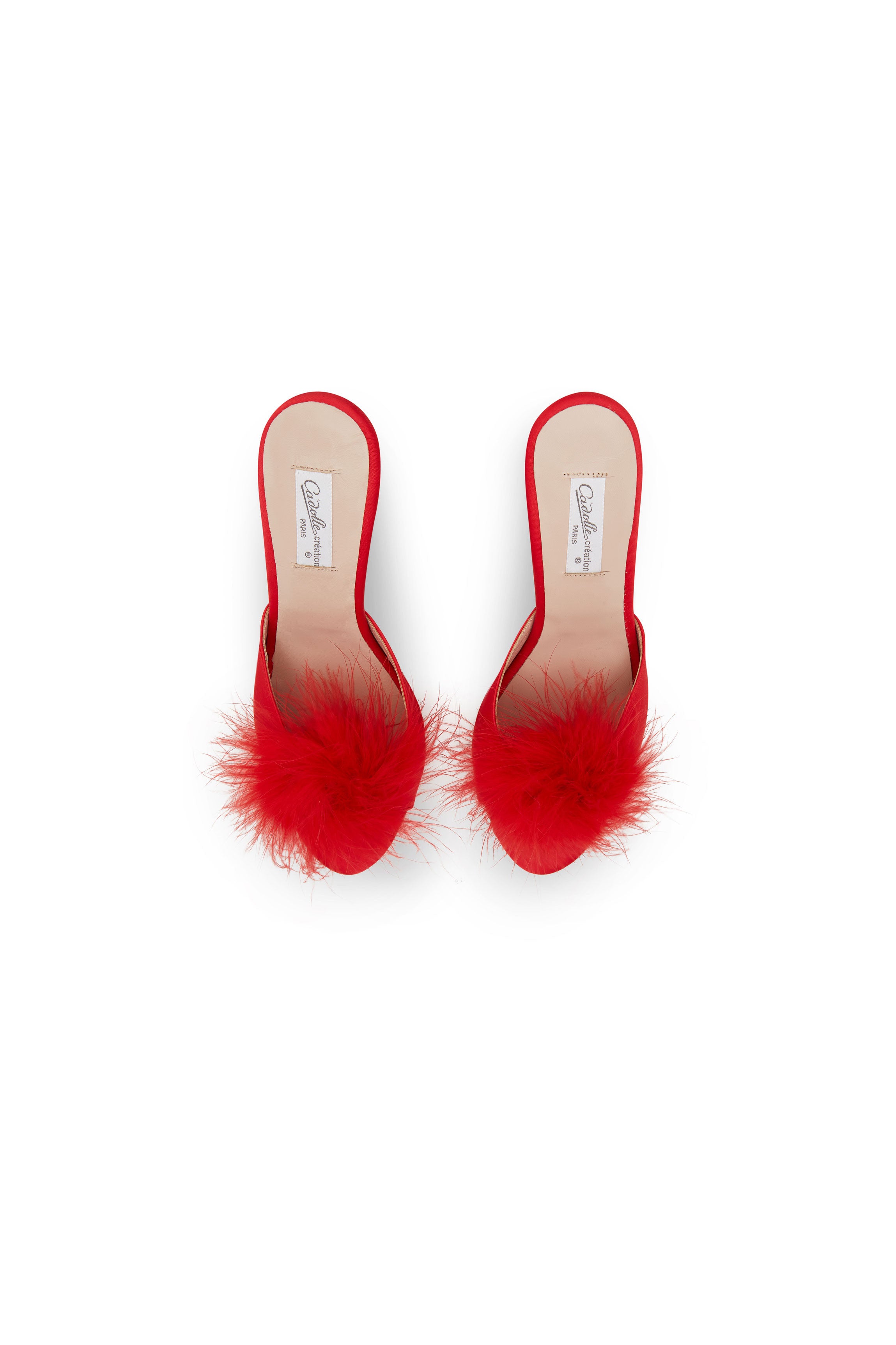 Paire de mules rouges