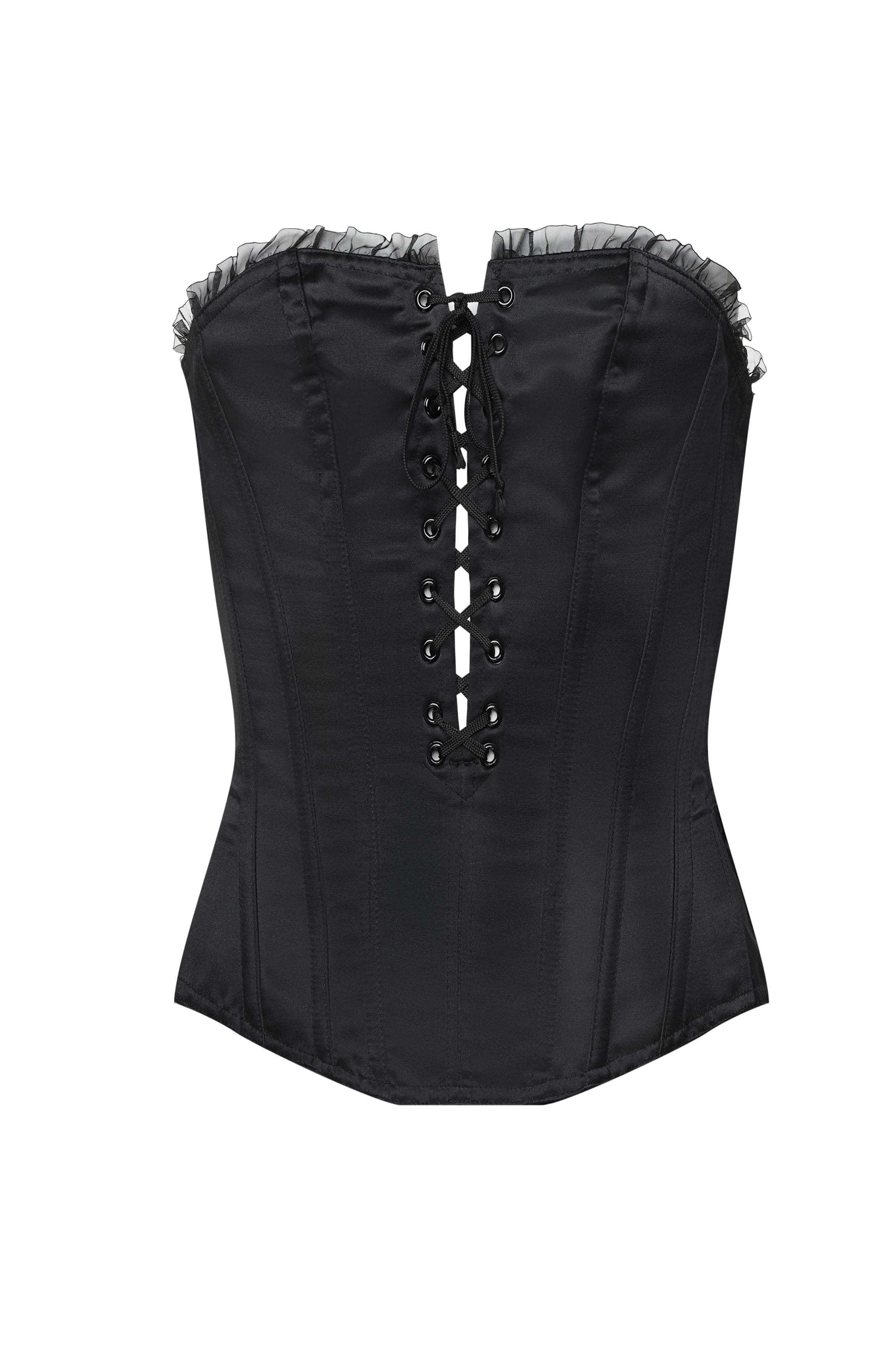Corset noir satin MIKO