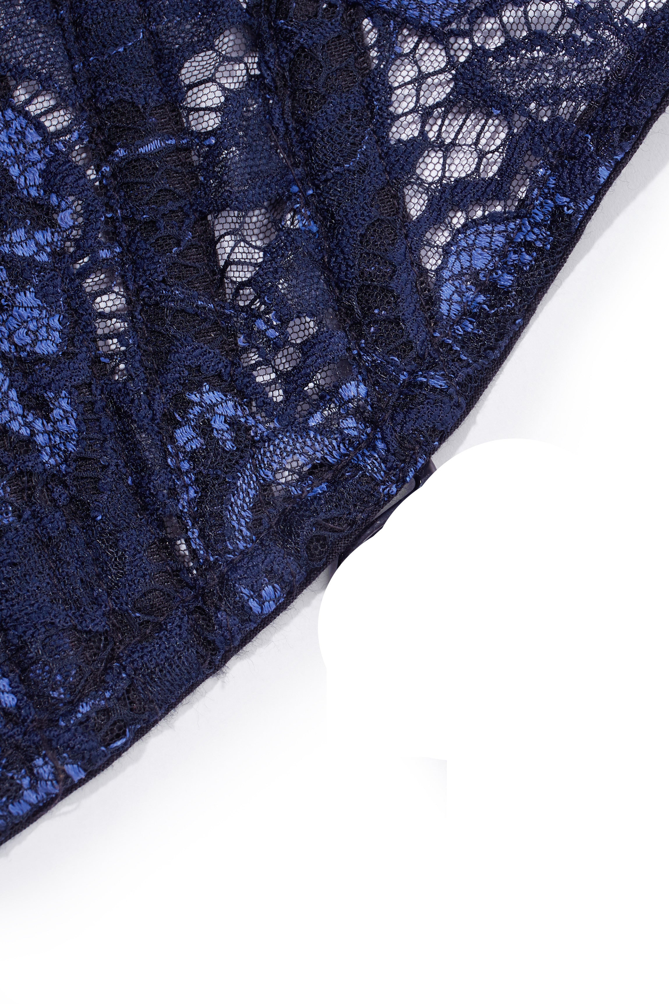 Corset bleu dentelle Mezzo MALIA