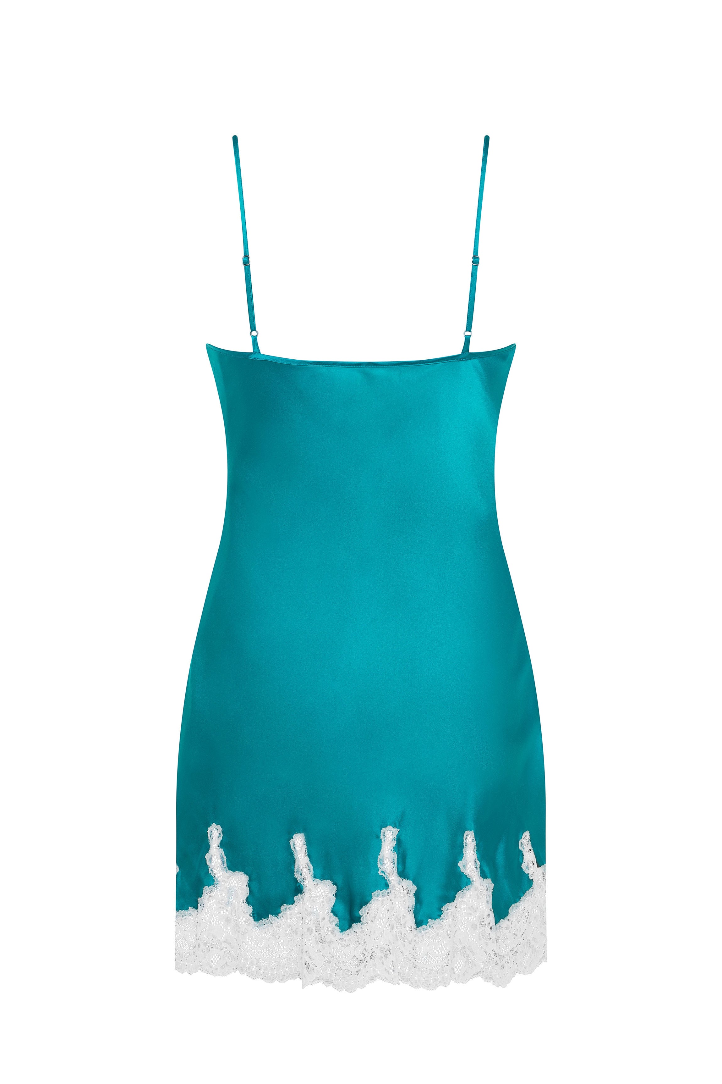Nuisette soie turquoise