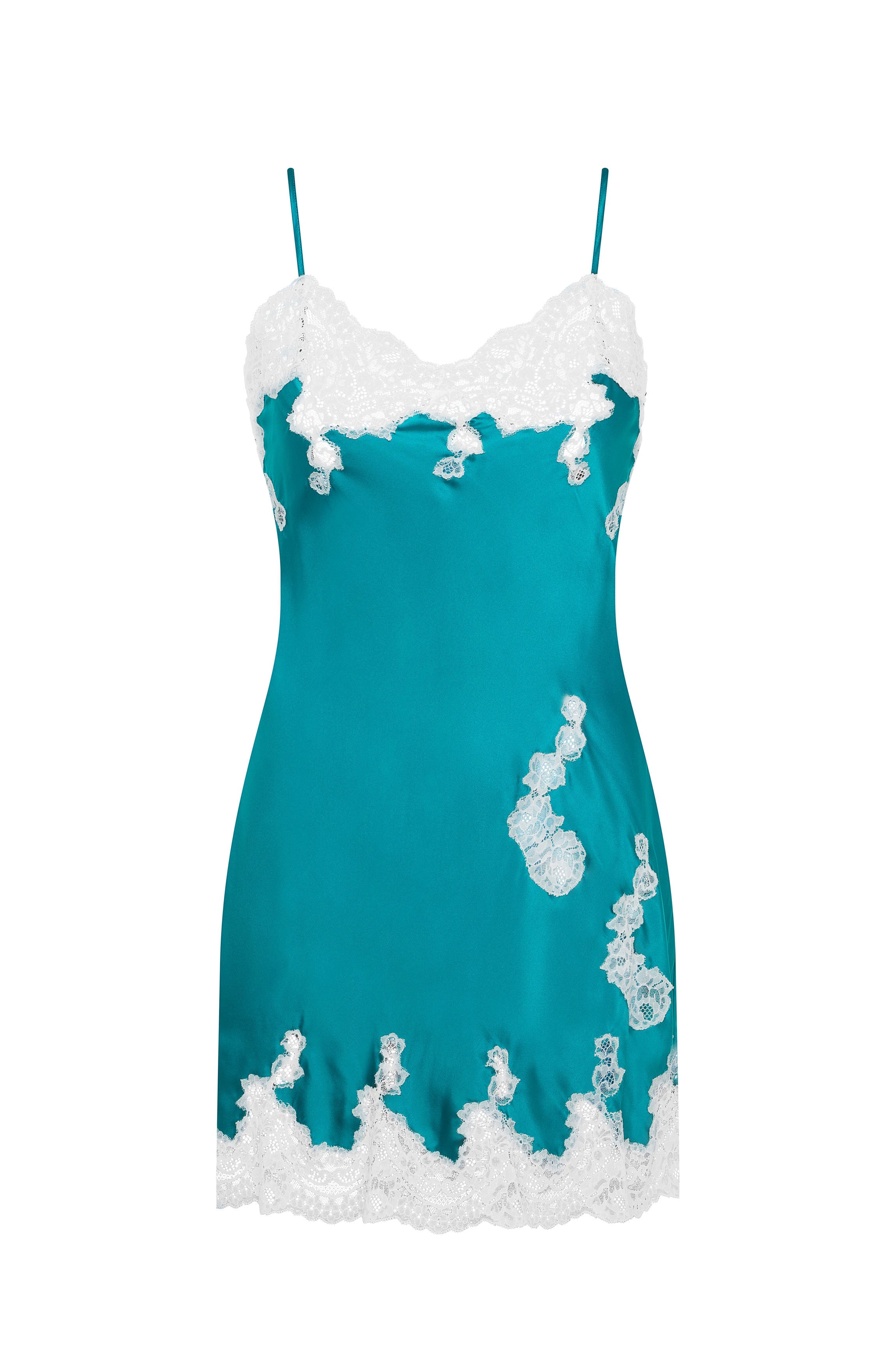 Nuisette soie turquoise