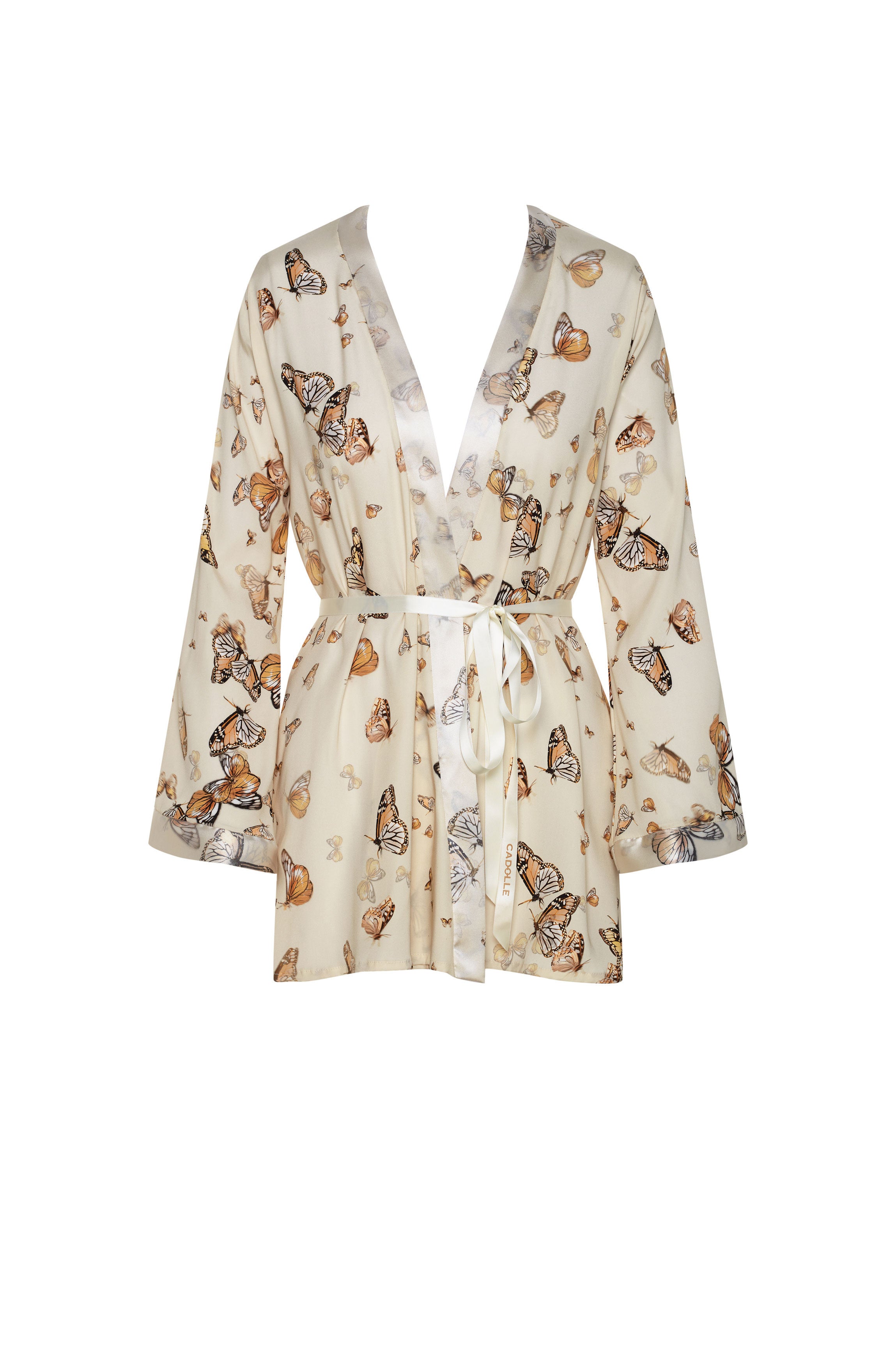 Peignoir en soie papillon