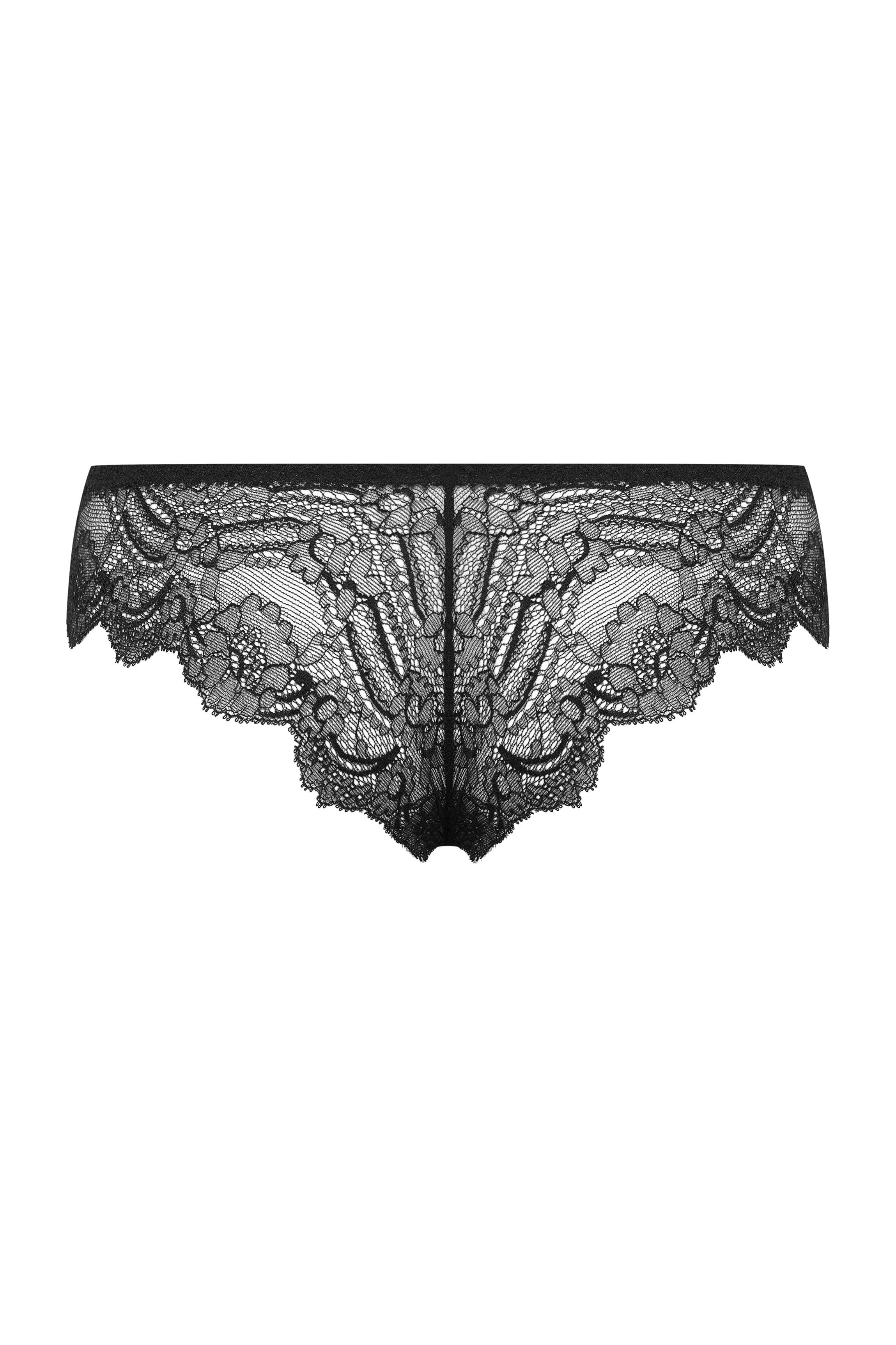 Satin thong with small heart print