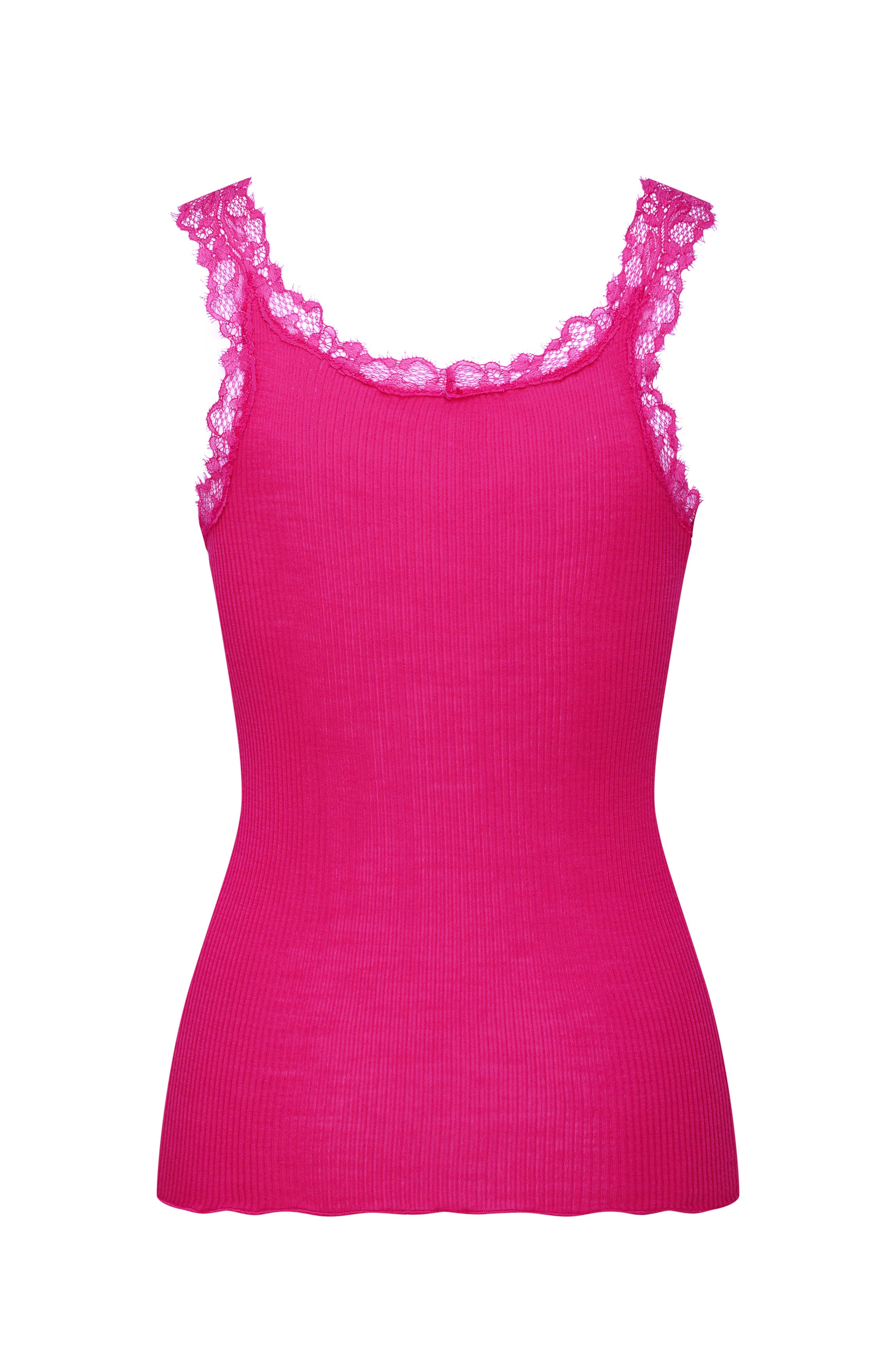 Débardeur en soie fushia