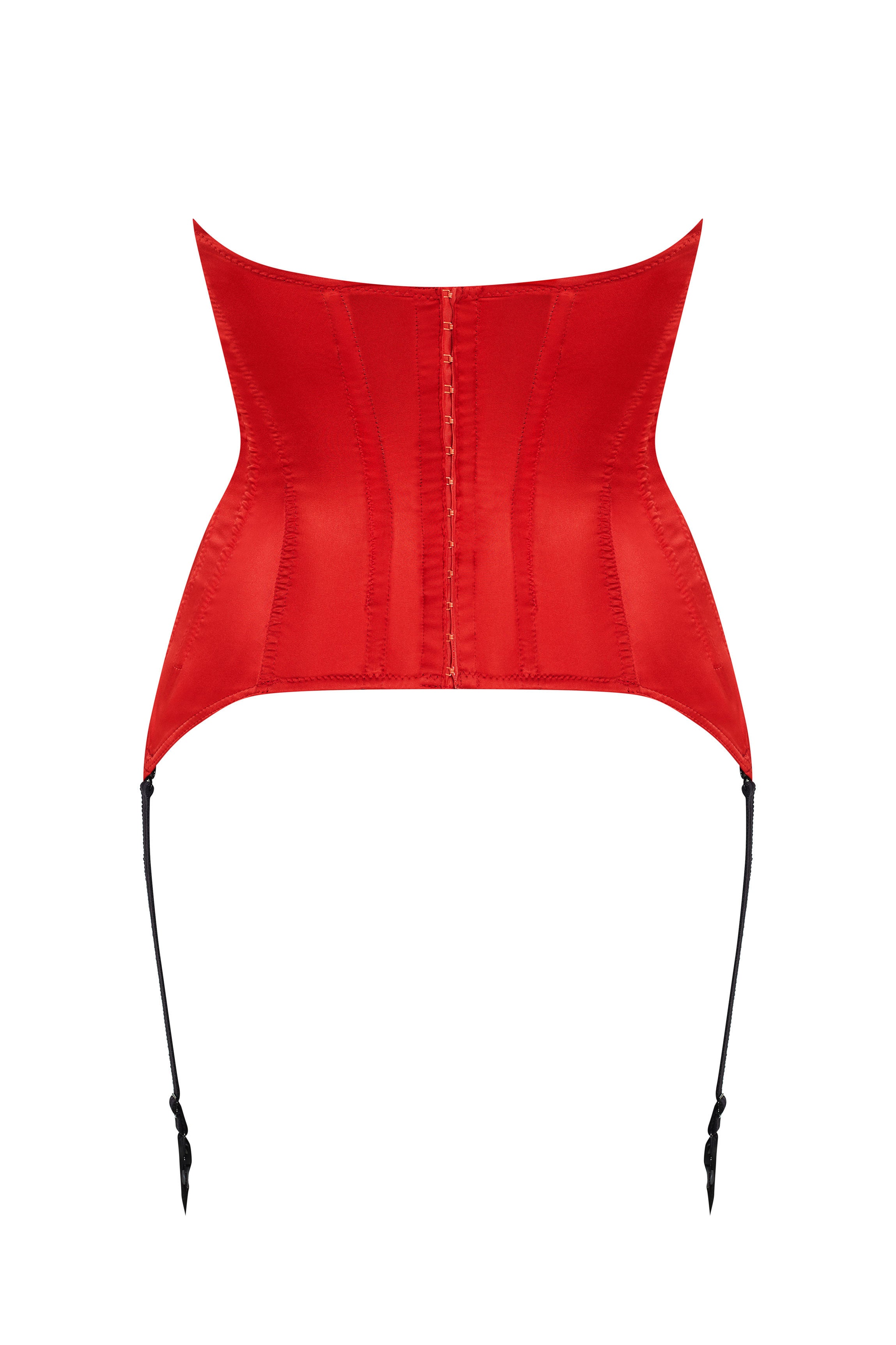 Corset satin rouge MEDICIS