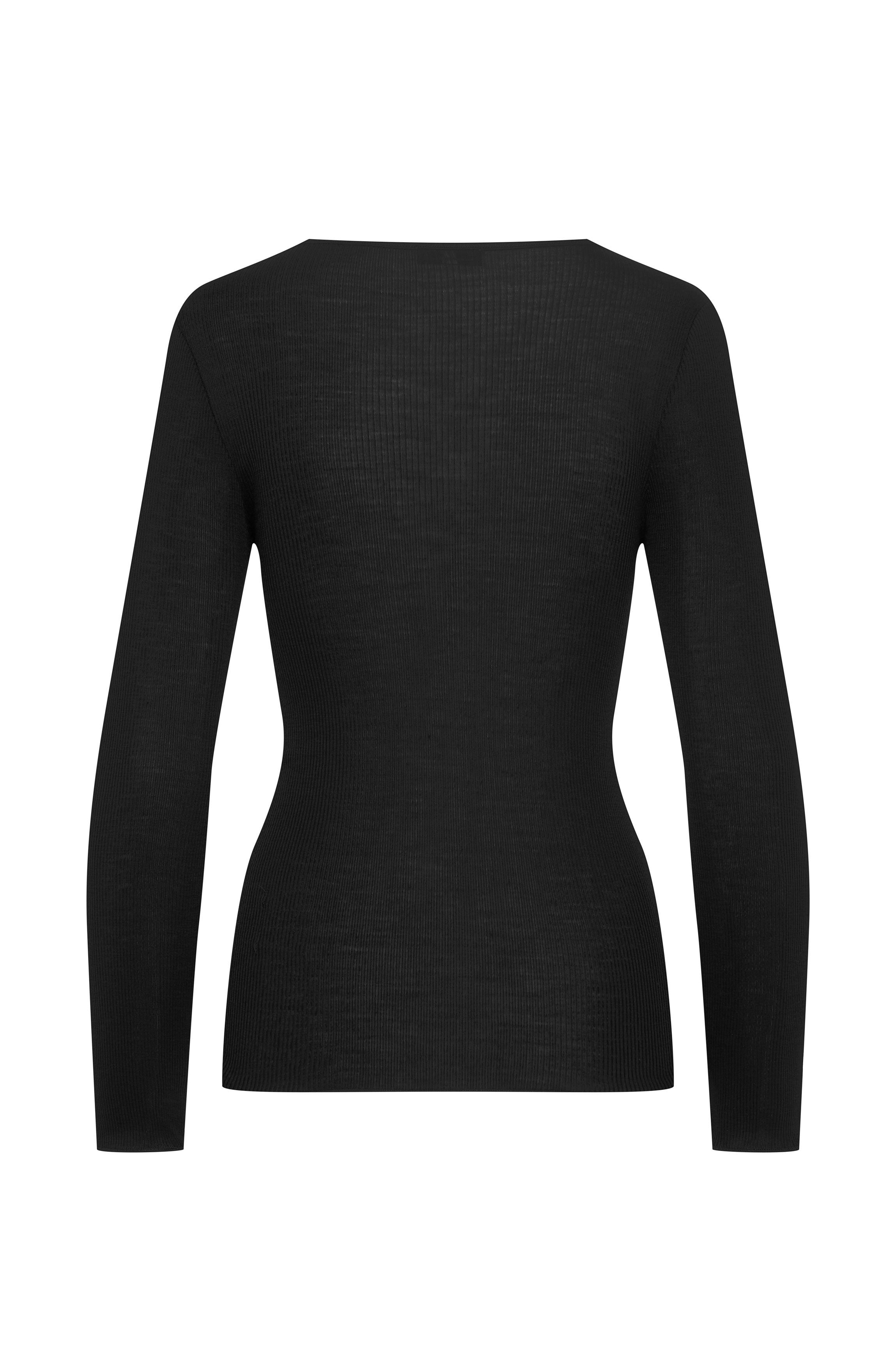 TOP LAINE & SOIE noir