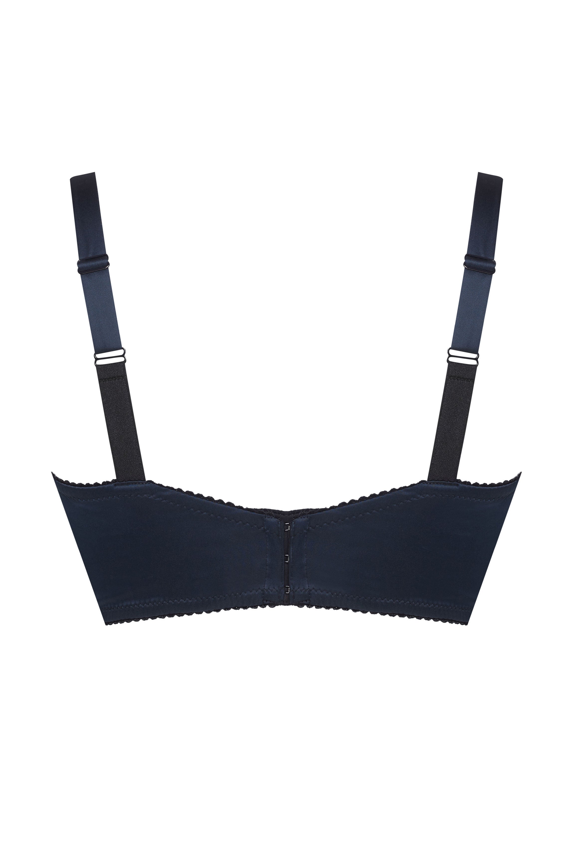 Soutien-gorge poitrine généreuse satin noir "Baliette"