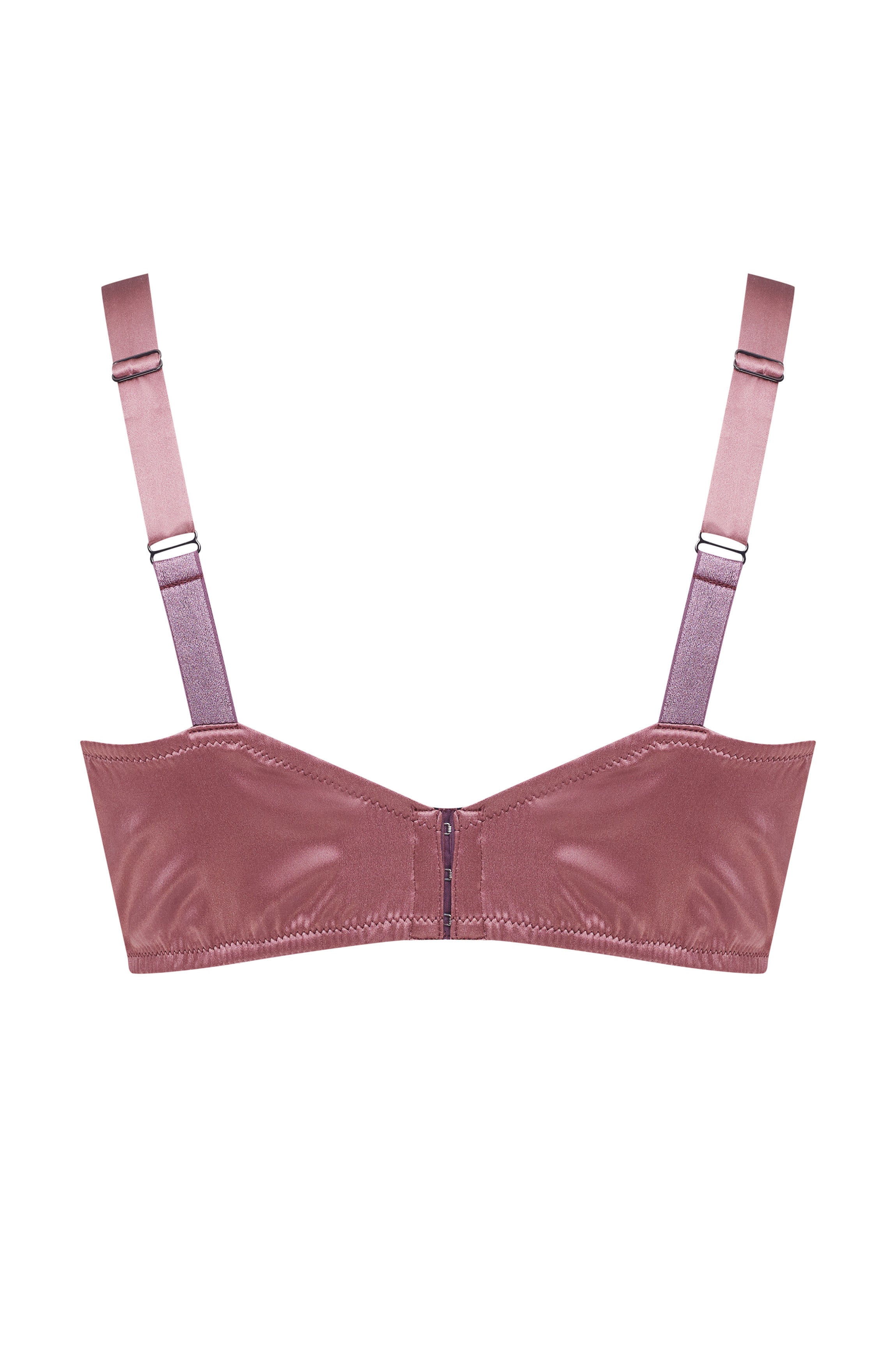Soutien-gorge poitrine généreuse soie prune "Baliette"