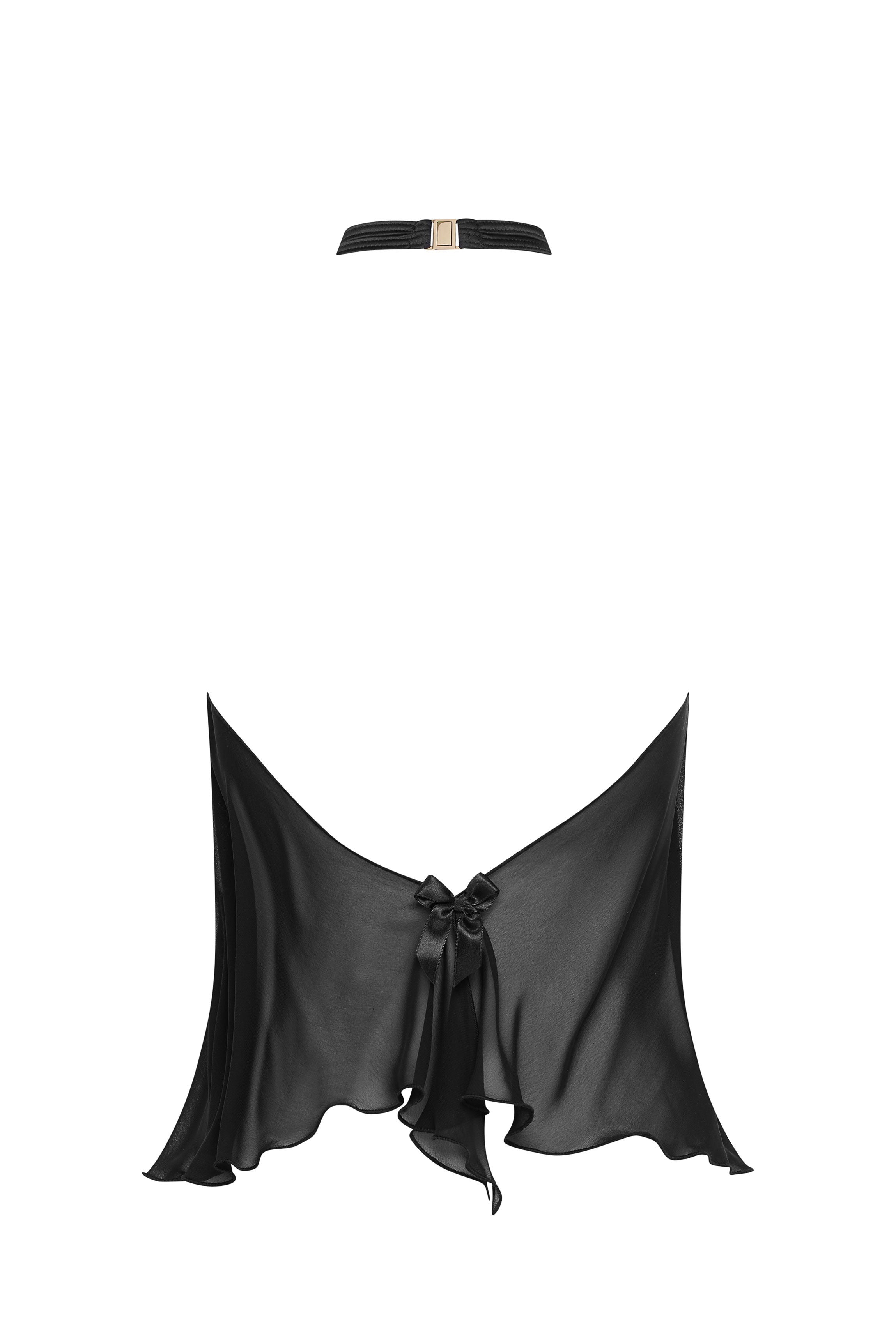 Nuisette mousseline noire