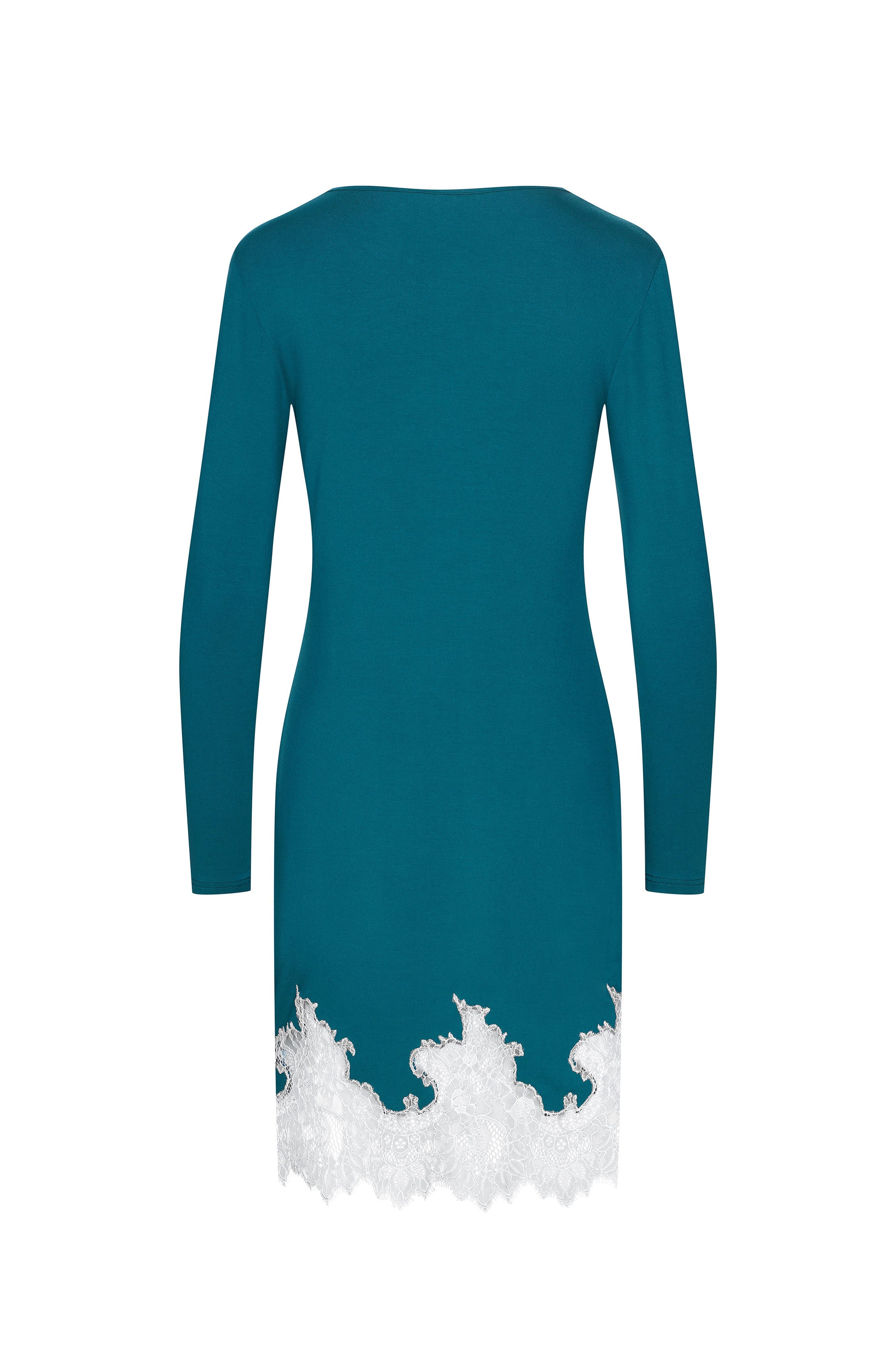 Chemise de nuit manches longues modal verte