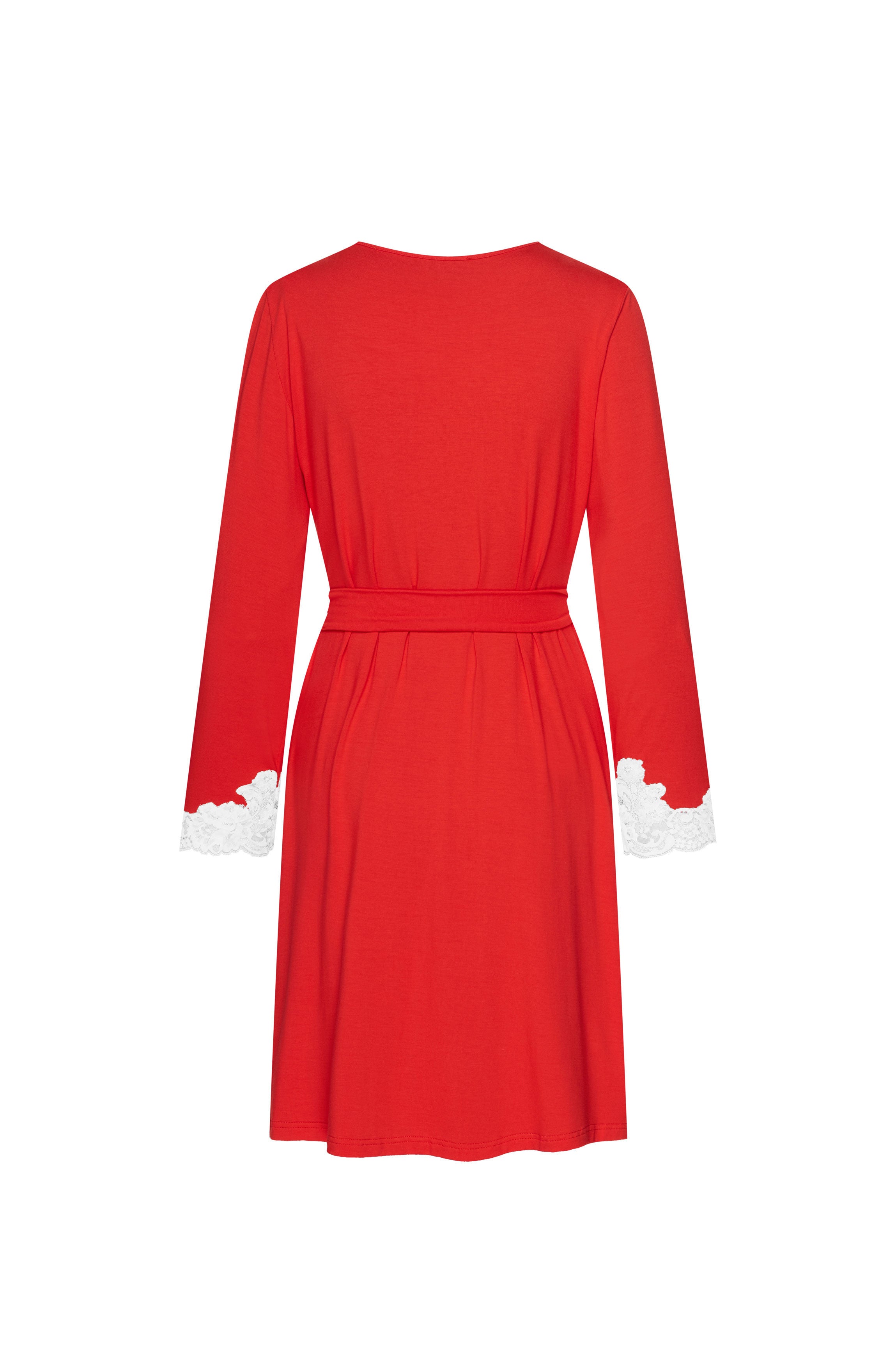 Peignoir court modal rouge