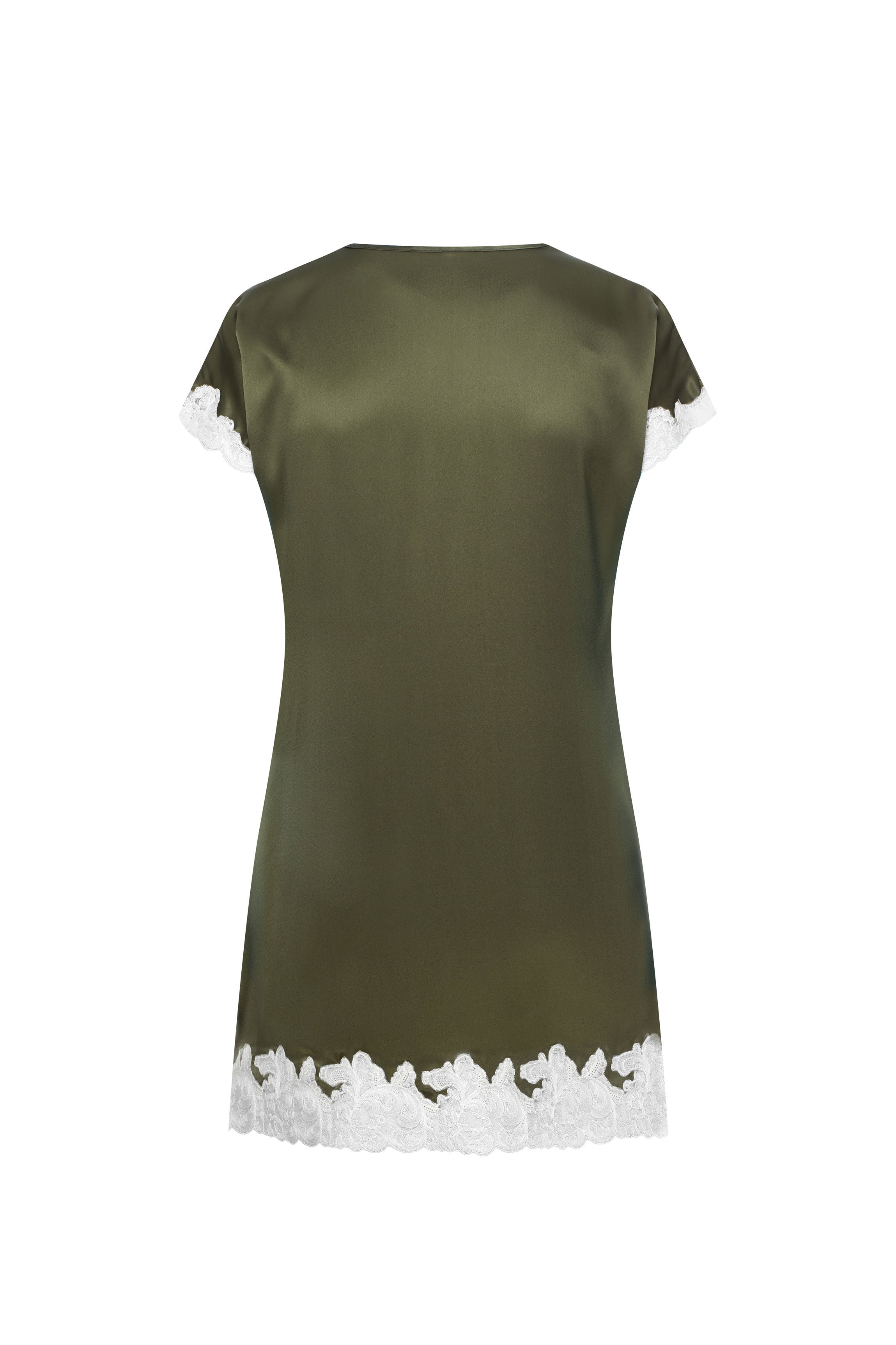 Tshirt soie kaki
