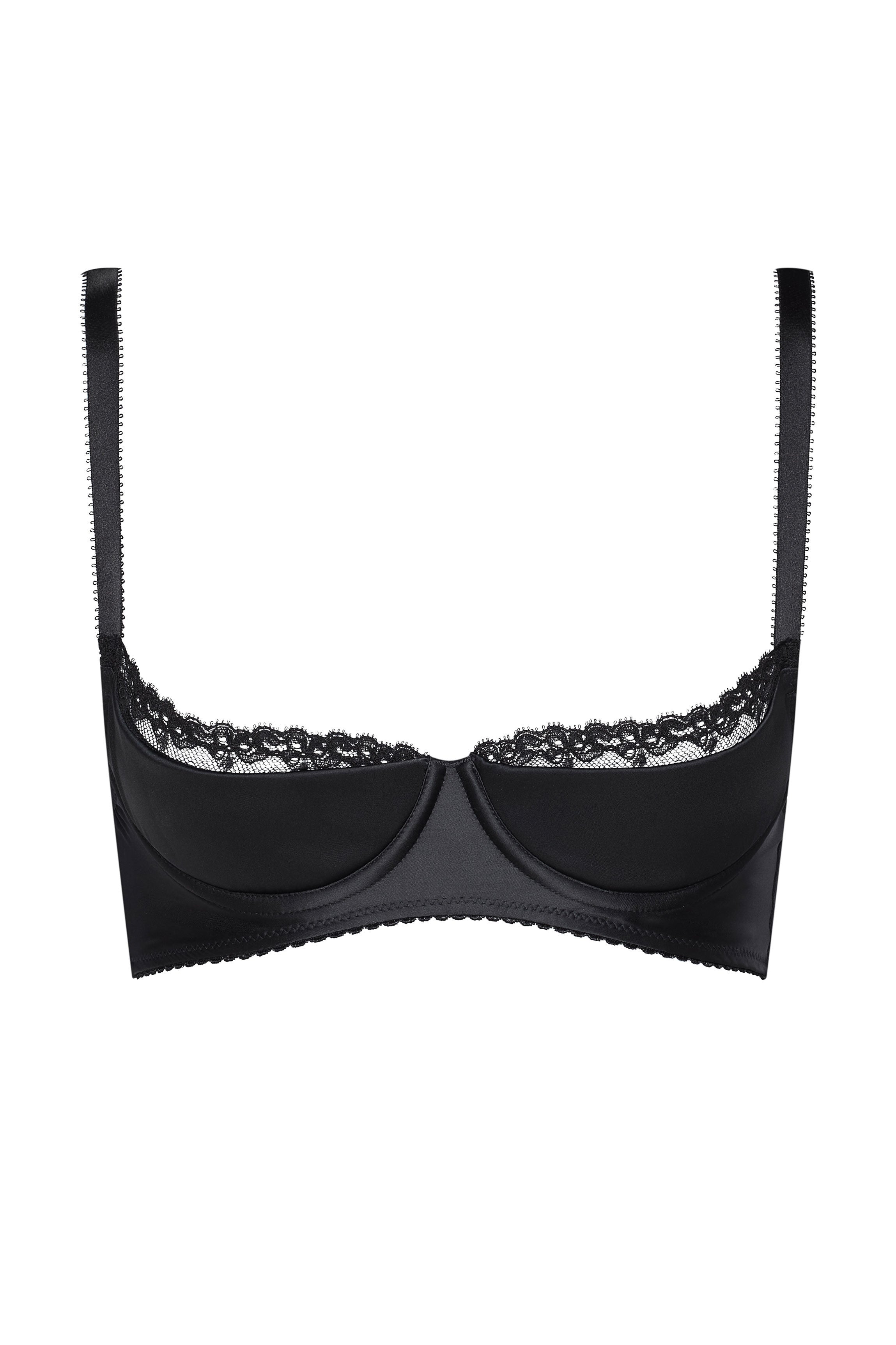 Soutien-gorge sein nu satin noir YANA