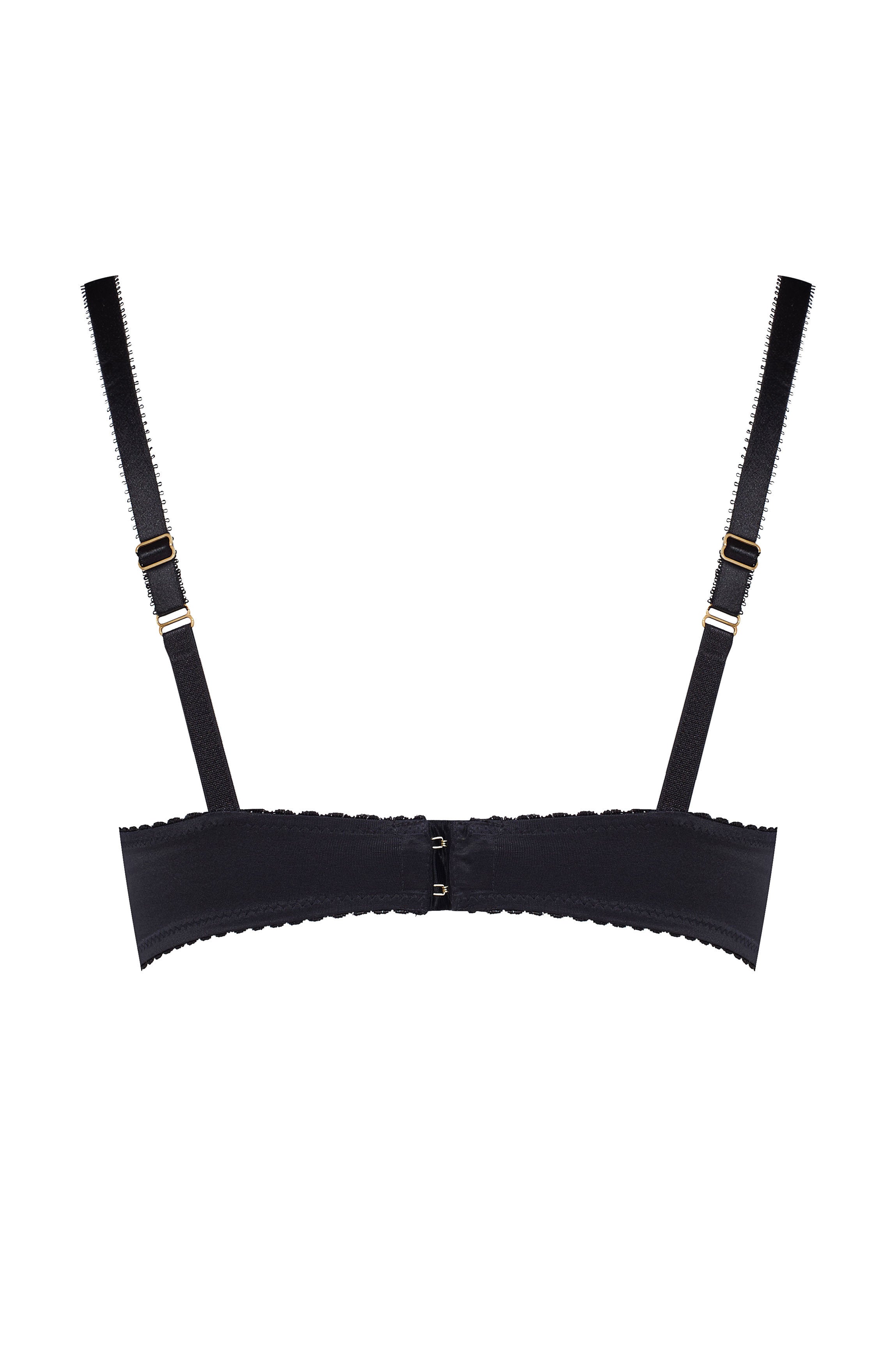 Soutien-gorge sein nu satin noir YANA