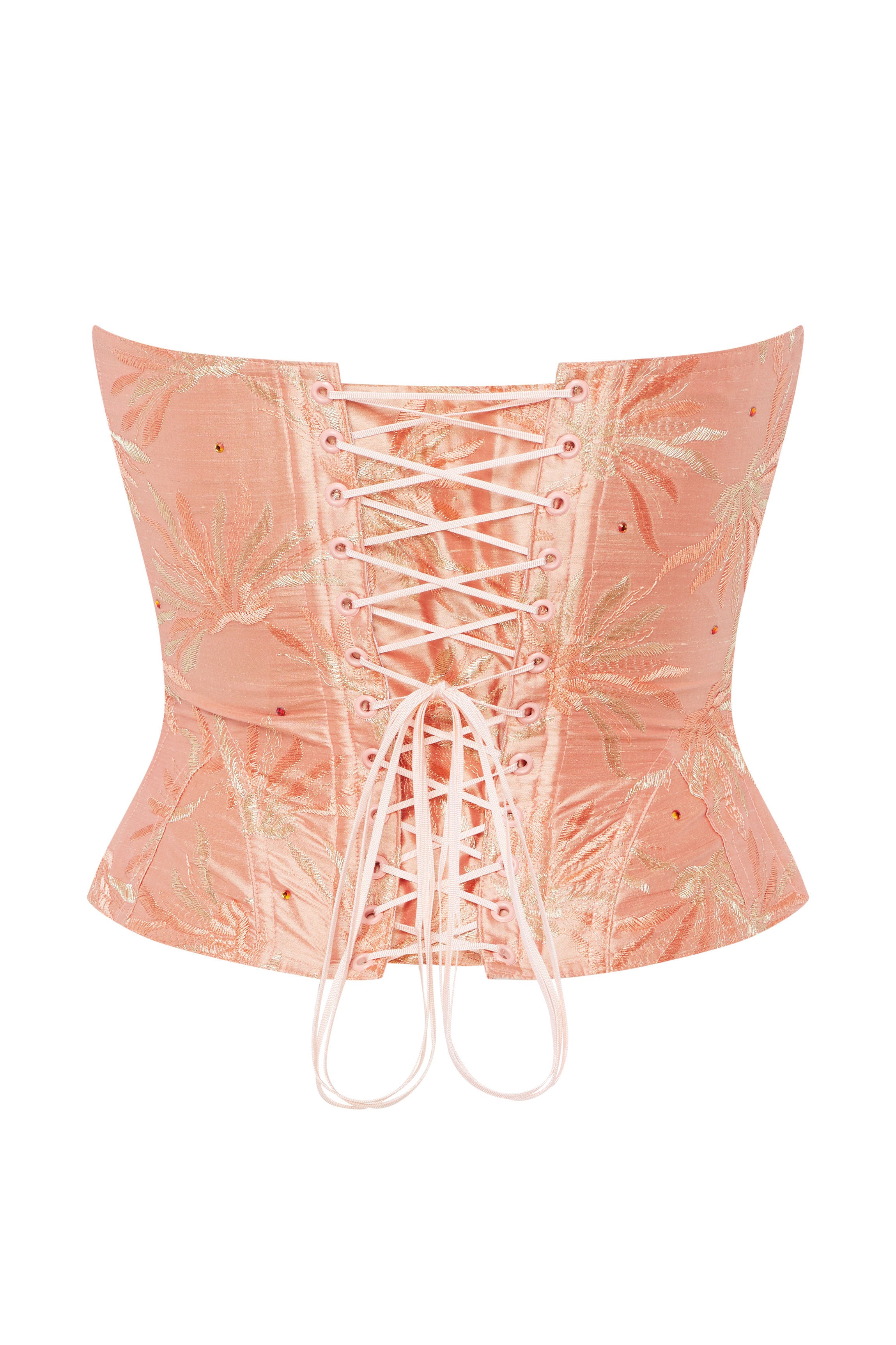 Corset soie orange VICTORIA