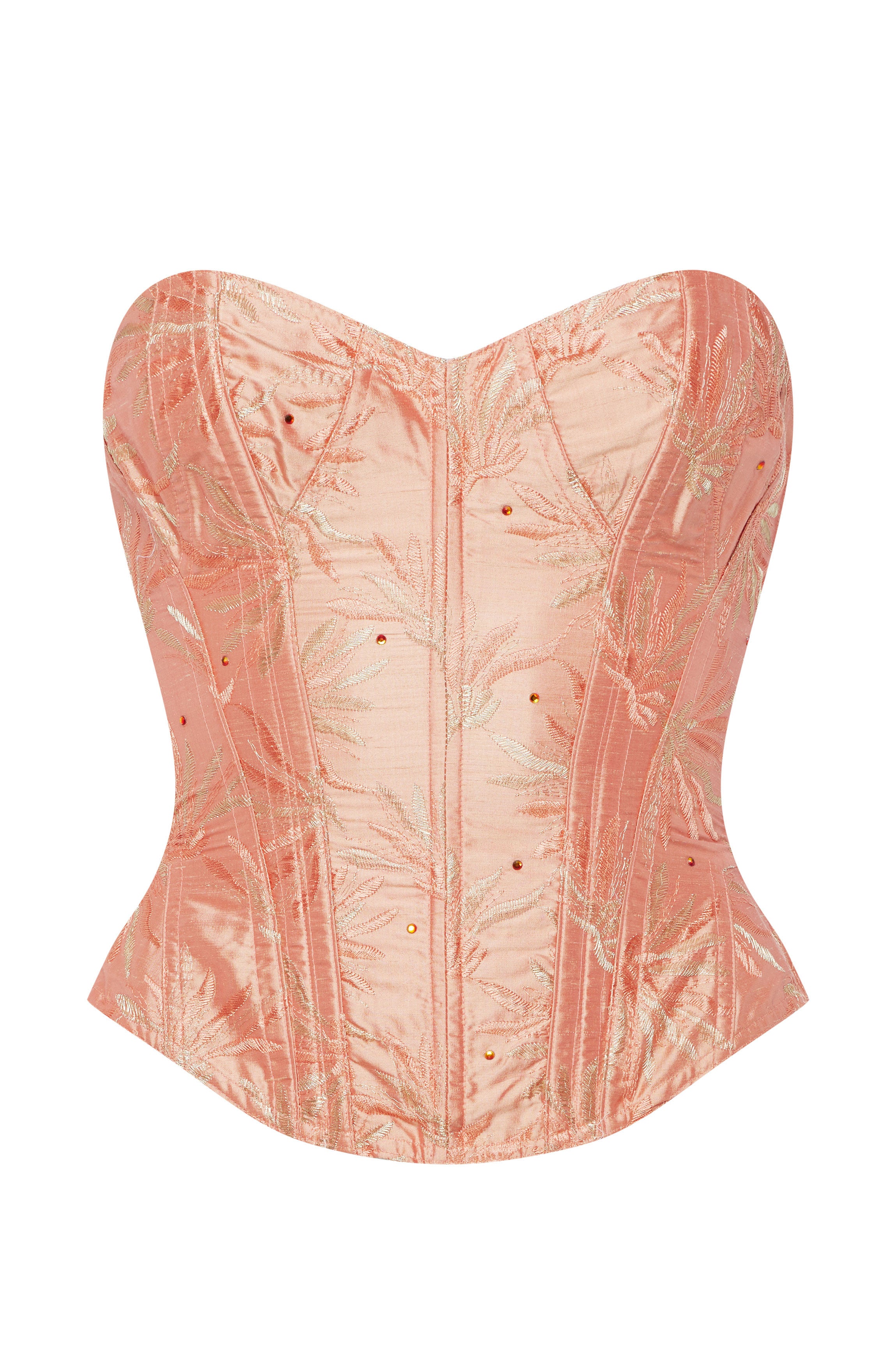 Corset soie orange VICTORIA