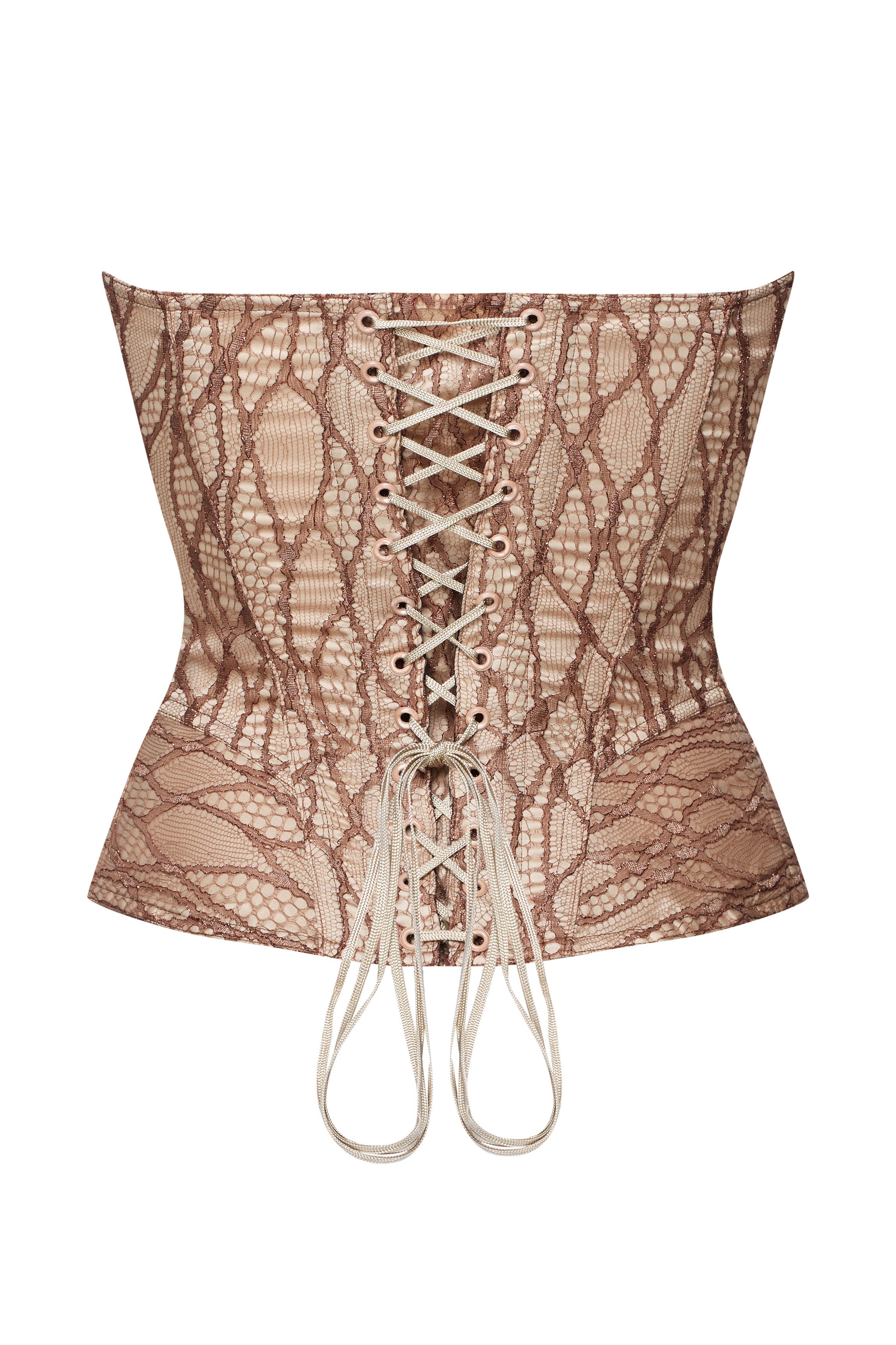 Corset dentelle beige MALIA
