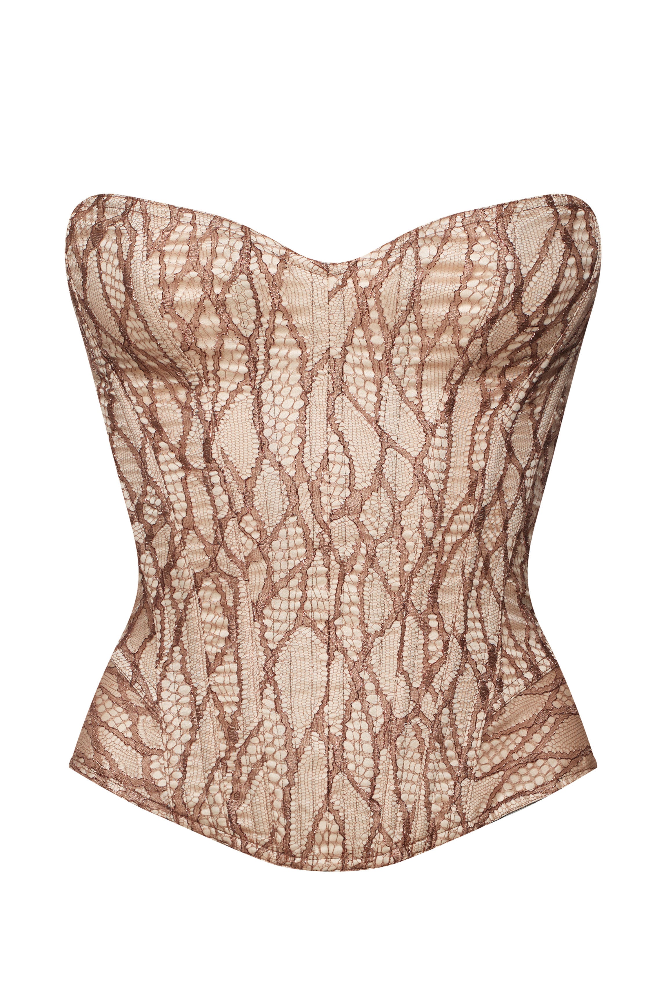 Corset dentelle beige MALIA