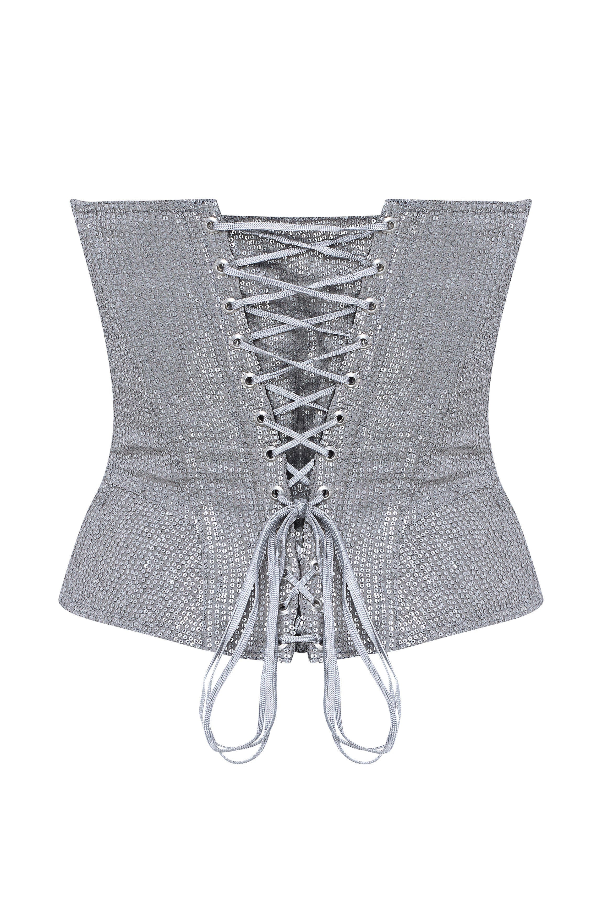 Corset sequins grey MALIA