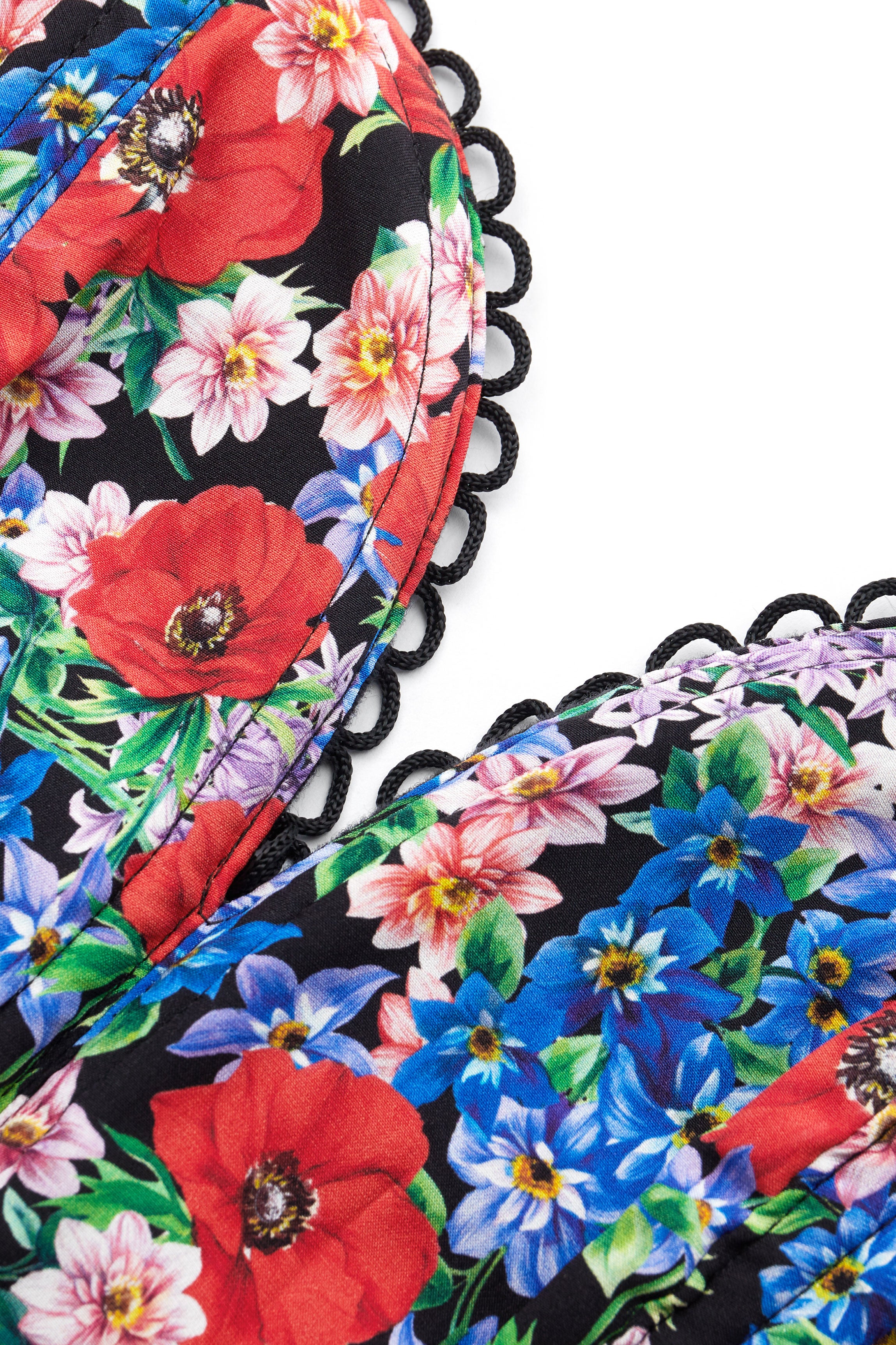 Bustier fleuri noir