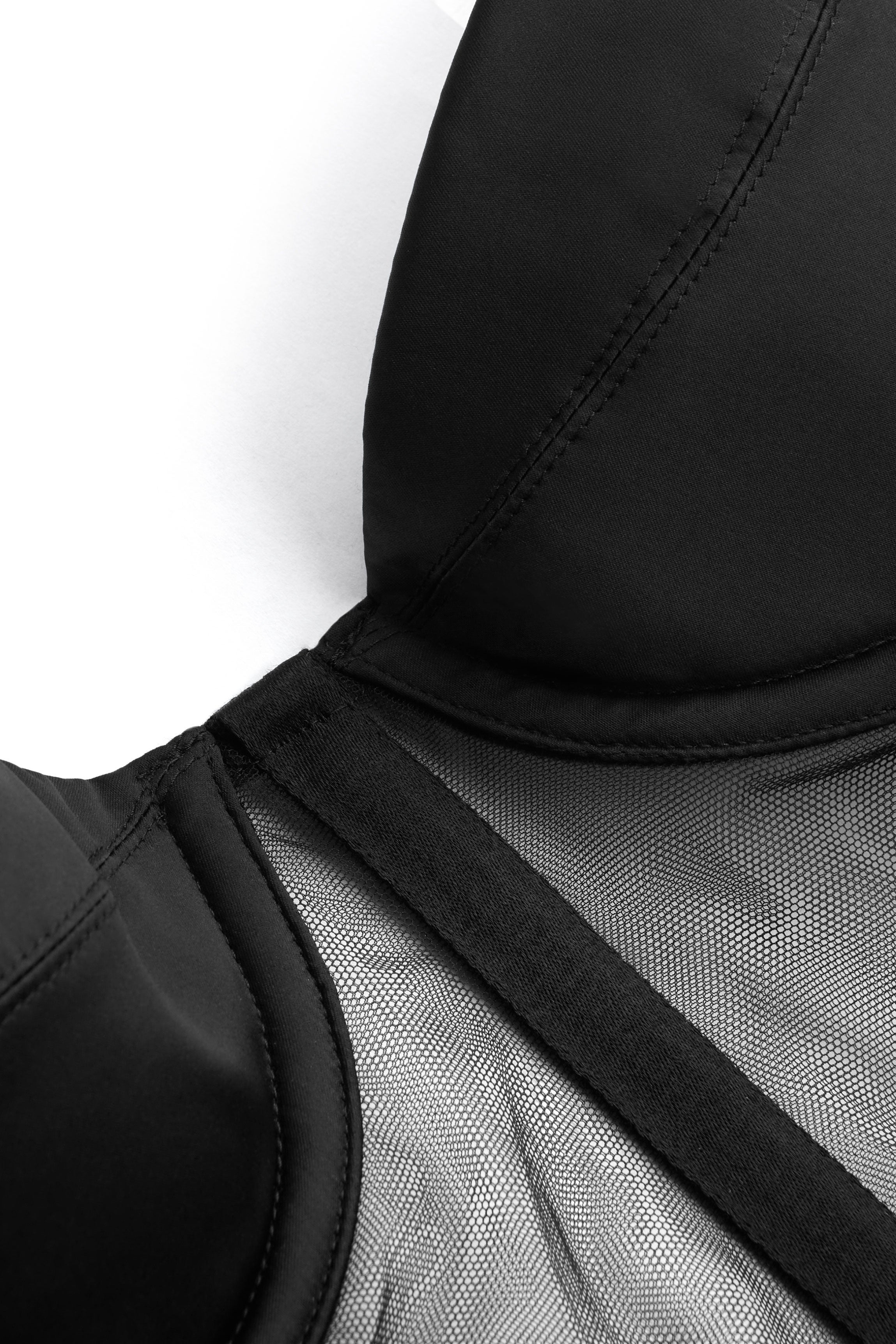 Mini corset noir tulle