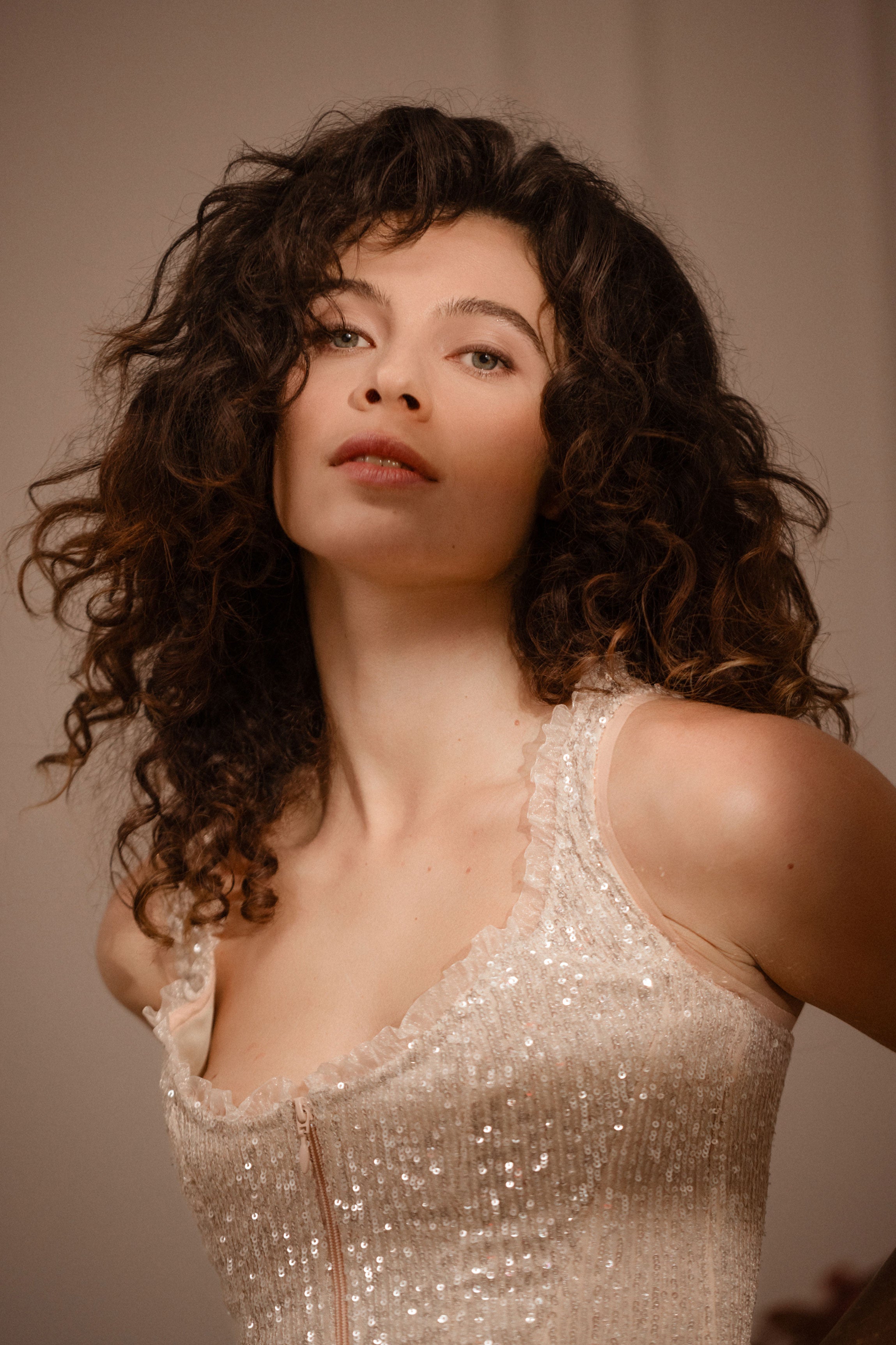 Corset sequins nude KEIKO