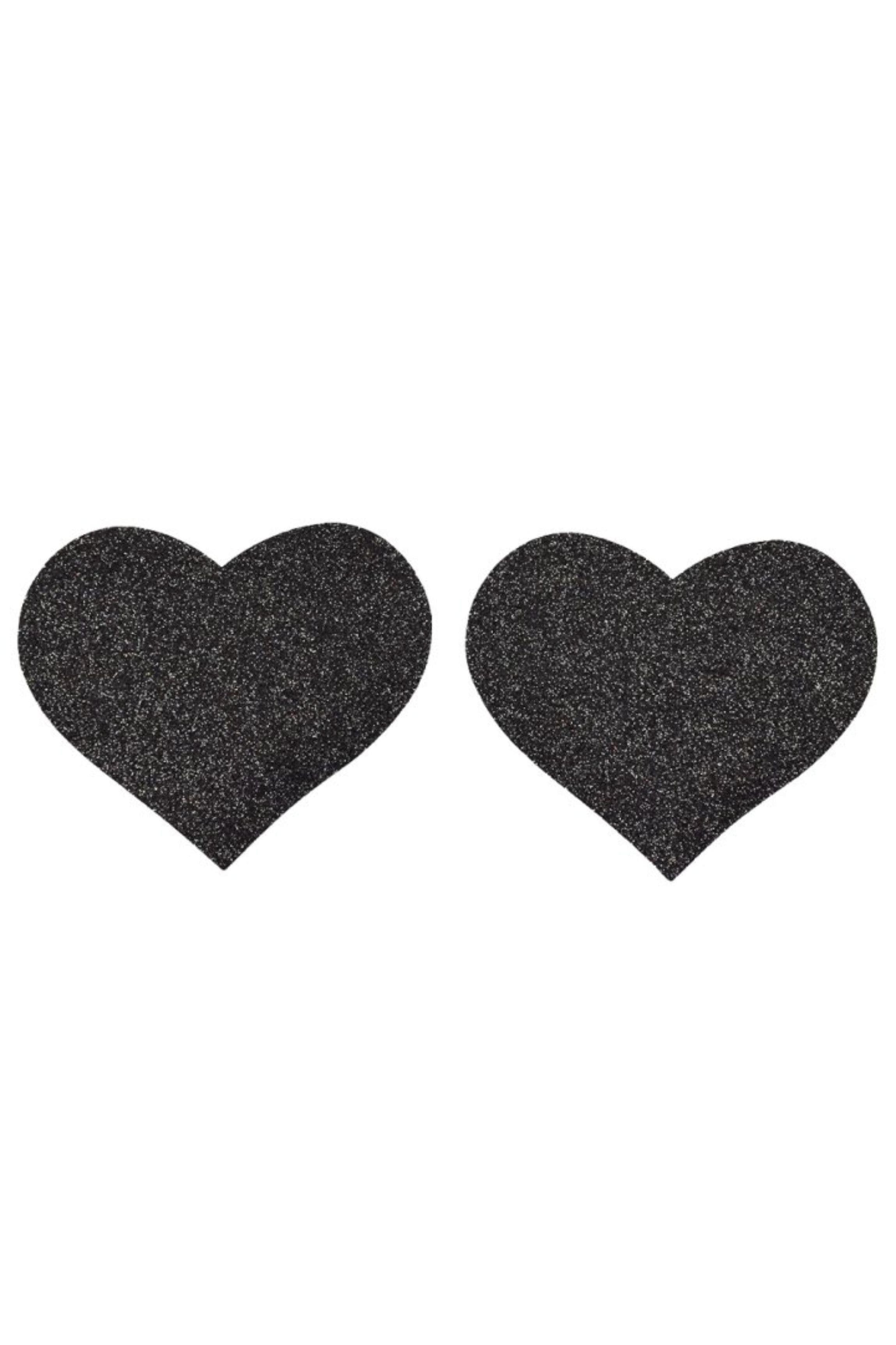 Cache tétons coeur noir