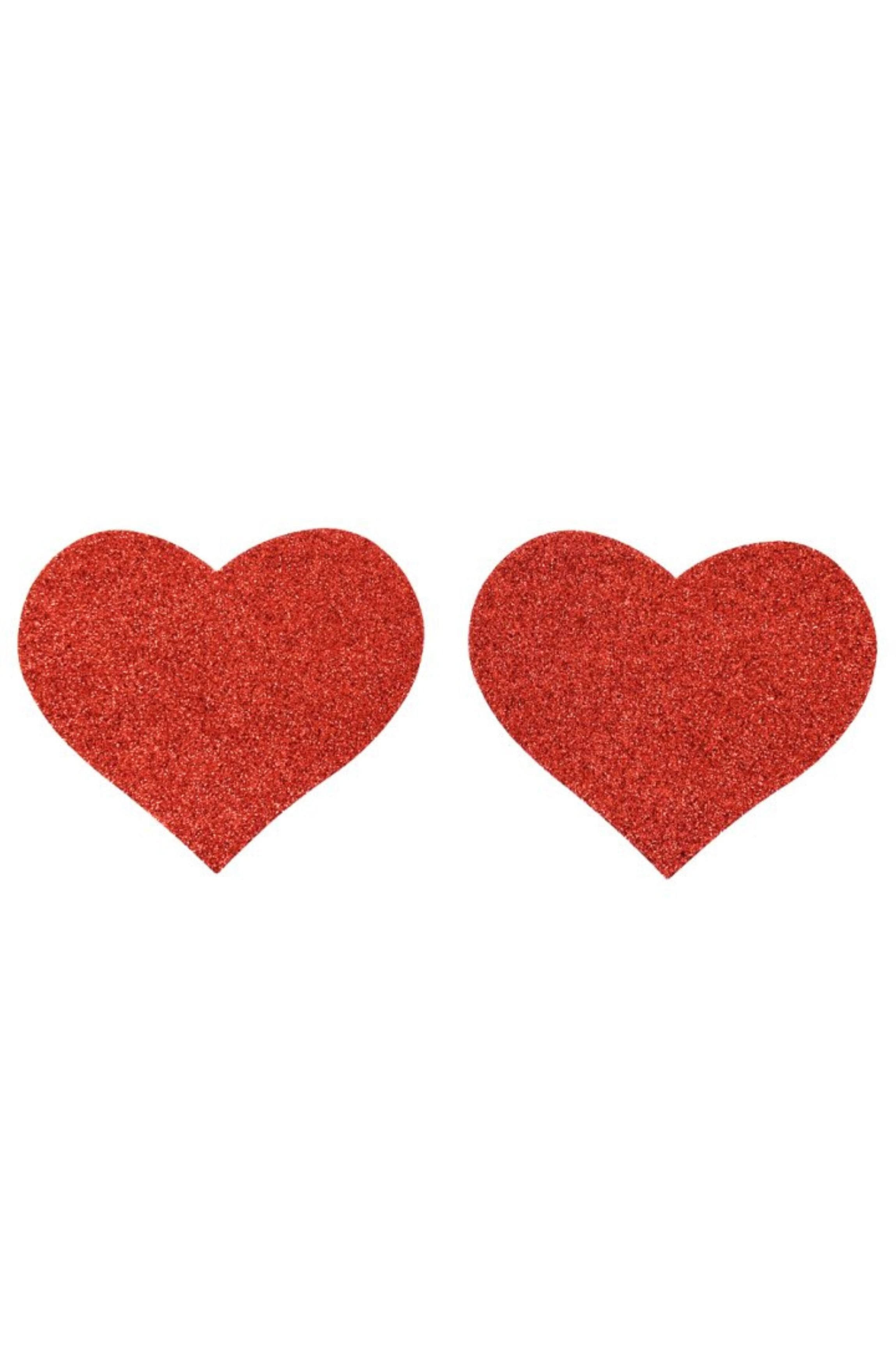 Cache tétons coeur rouge