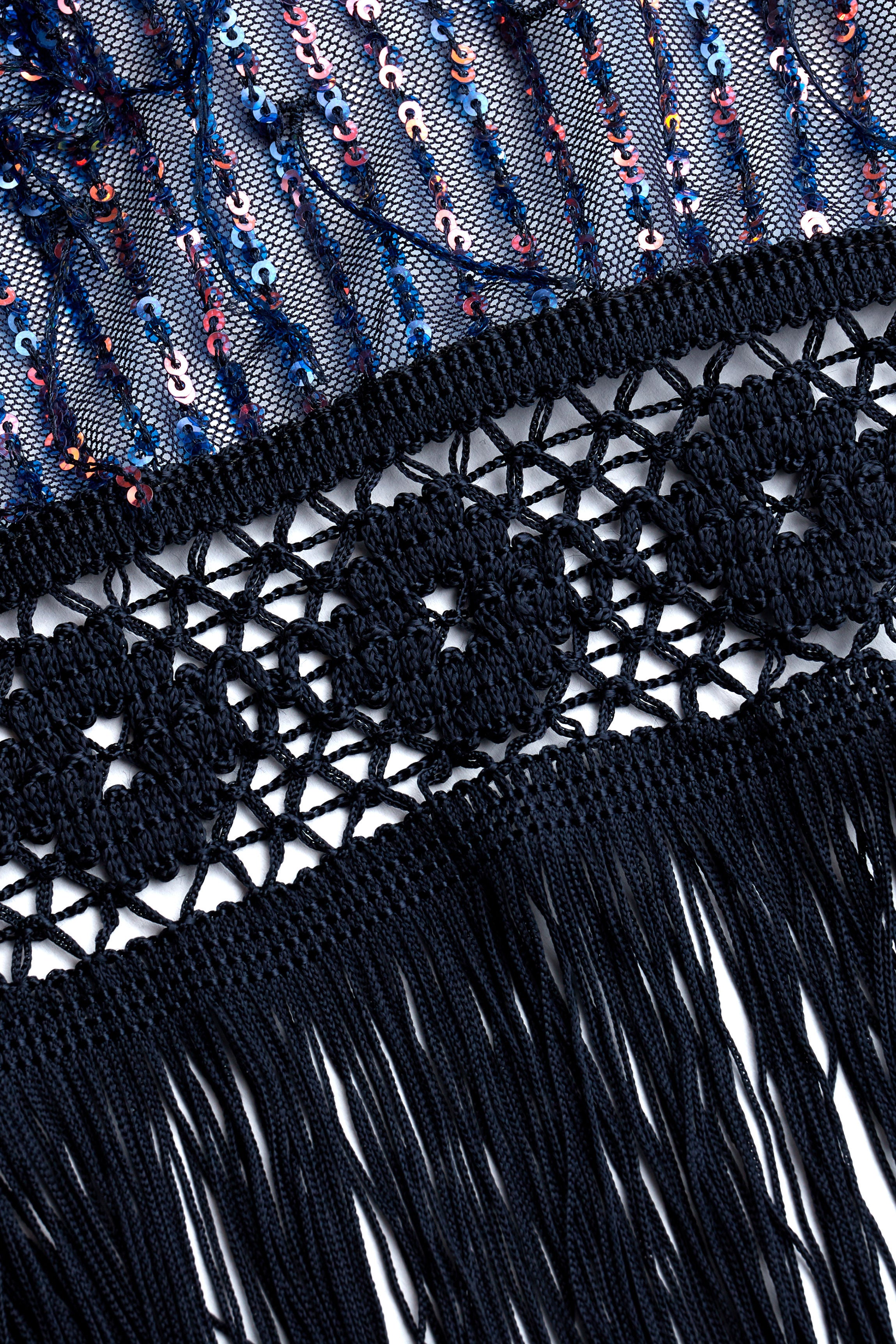 Robe CHARLESTON à franges bleues