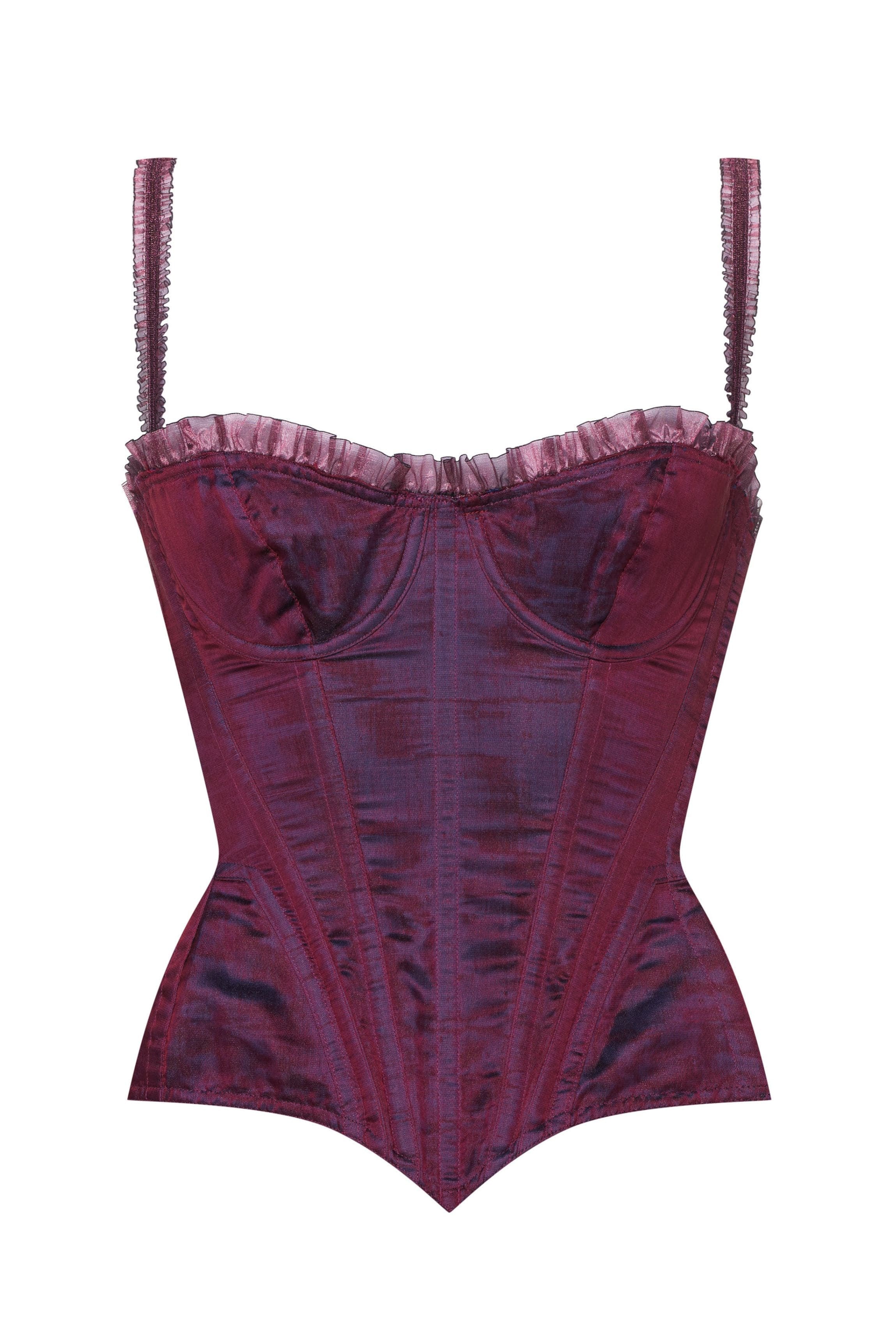 Corset organza prune CLEVES