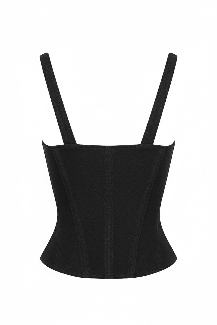 Corset noir nubuck KEIKO