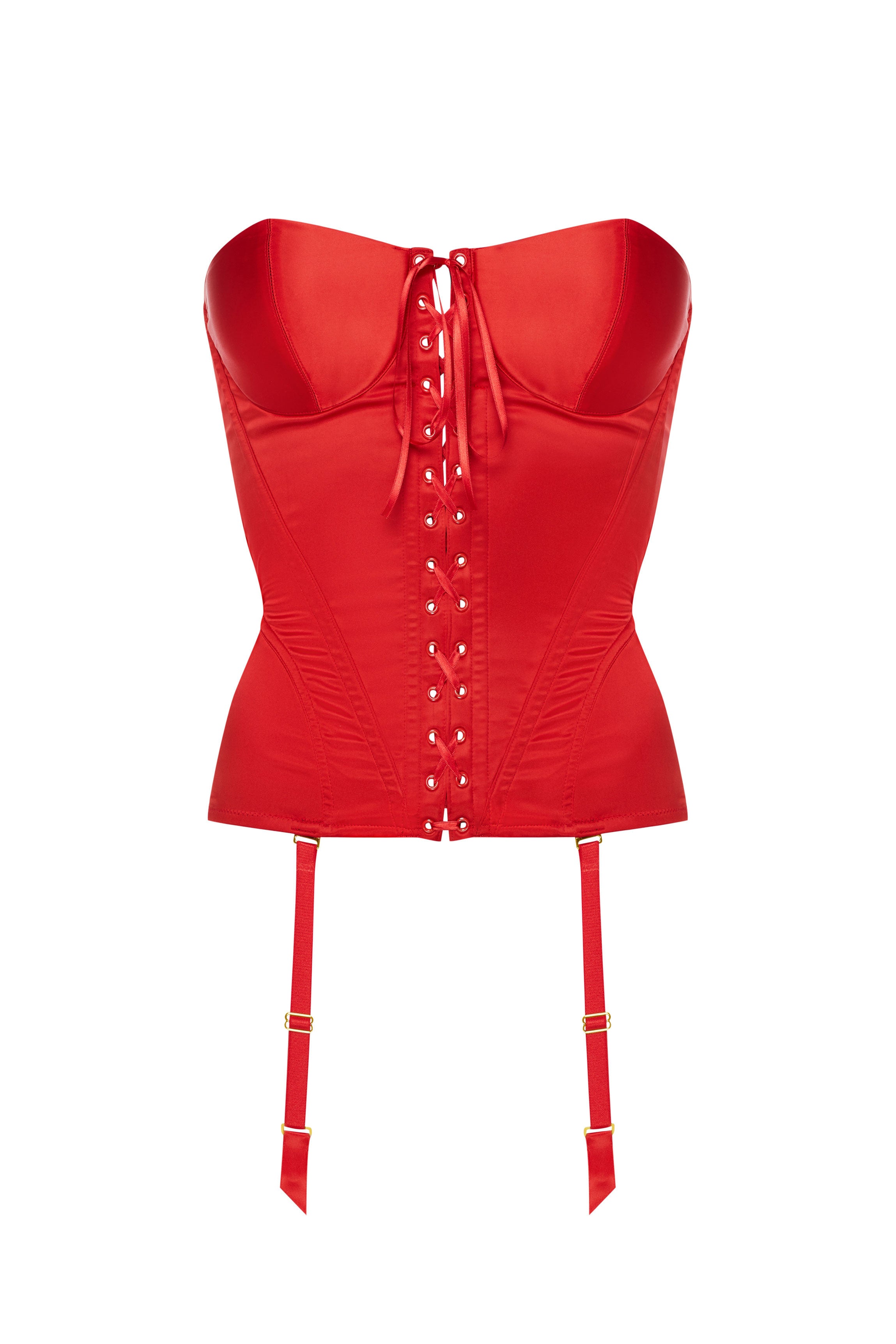 Corset rouge satin ARROW