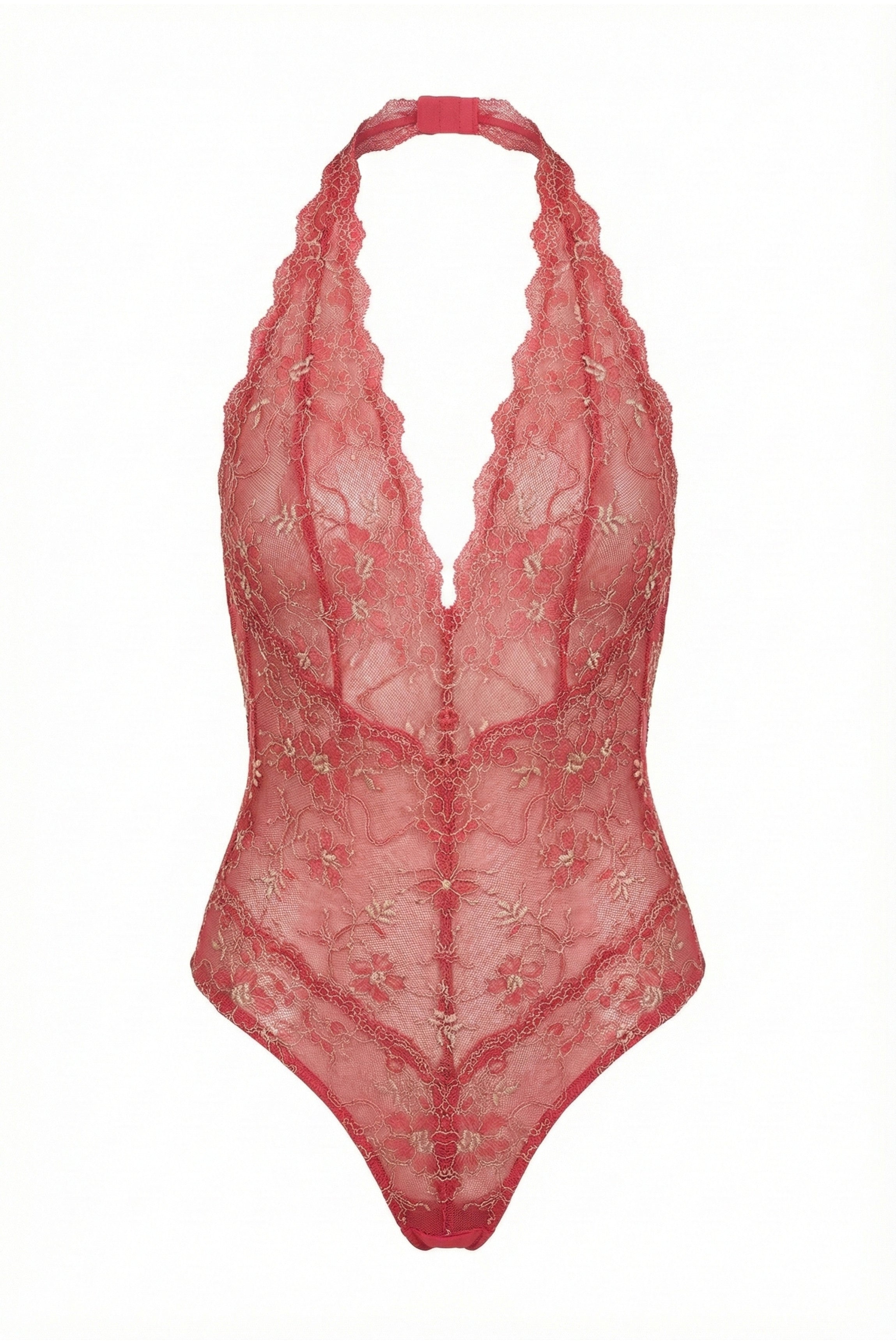 Body dentelle frambroise