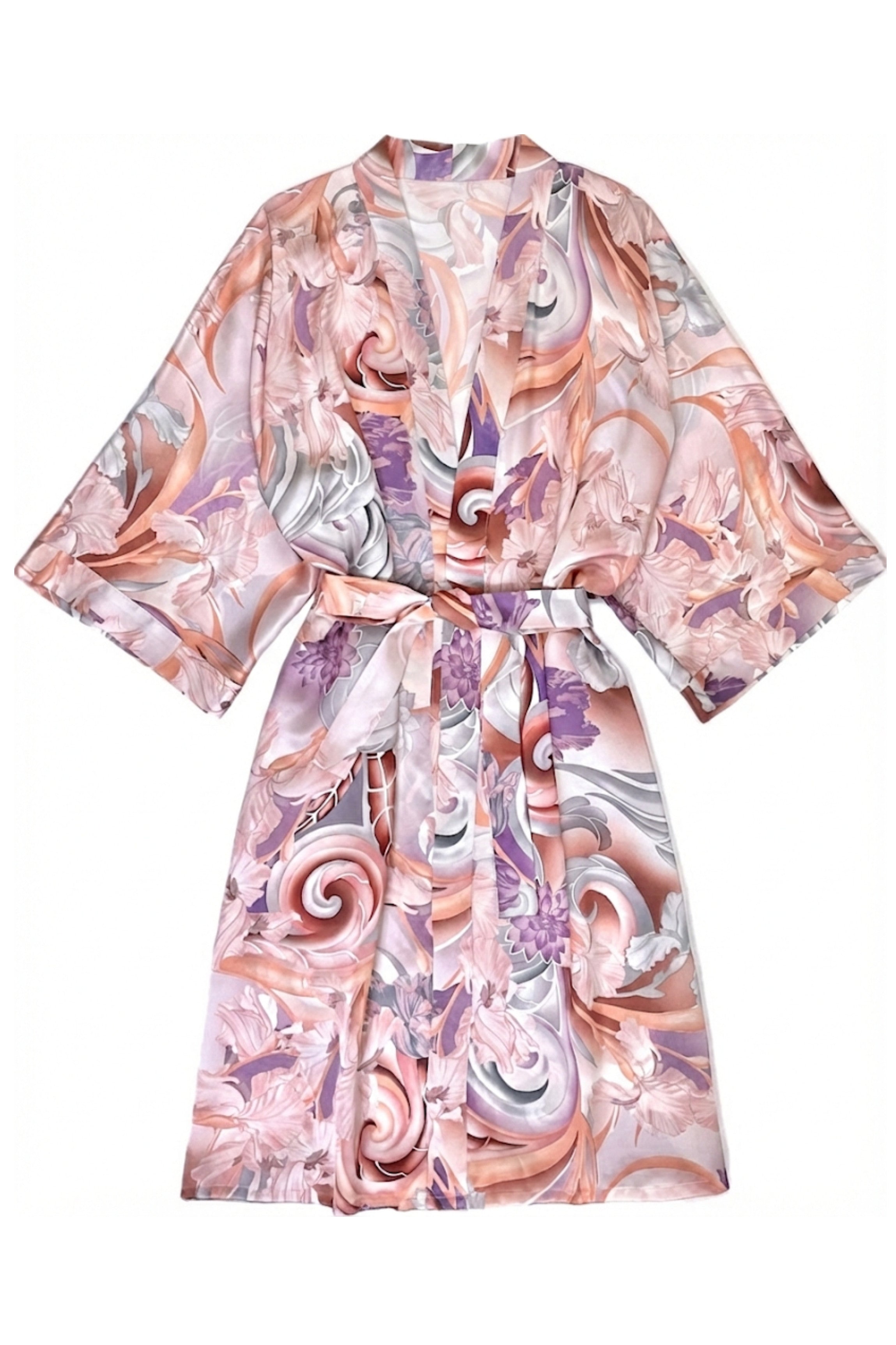 Kimono soie court mirage