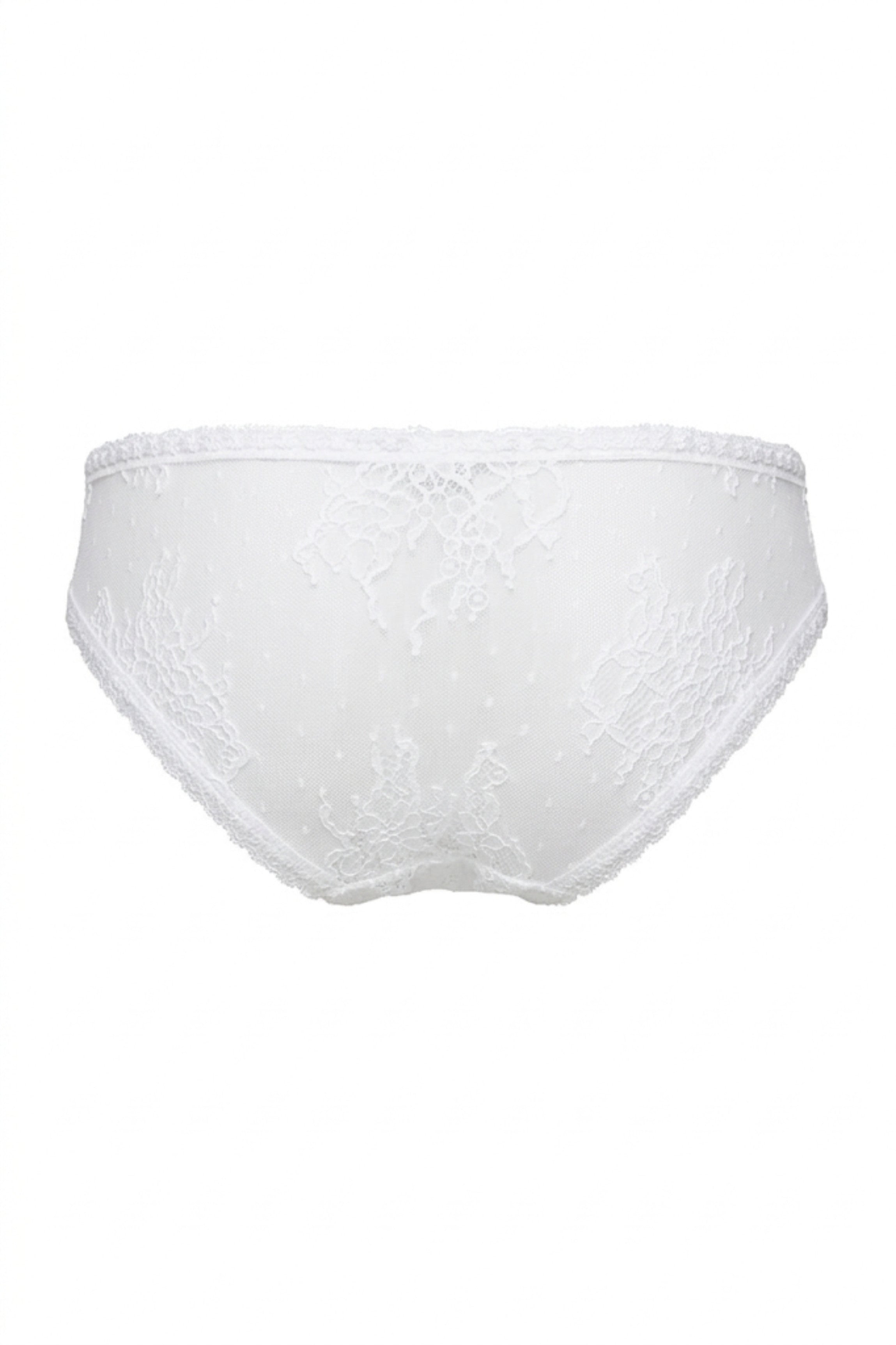 Culotte dentelle blanche pompom