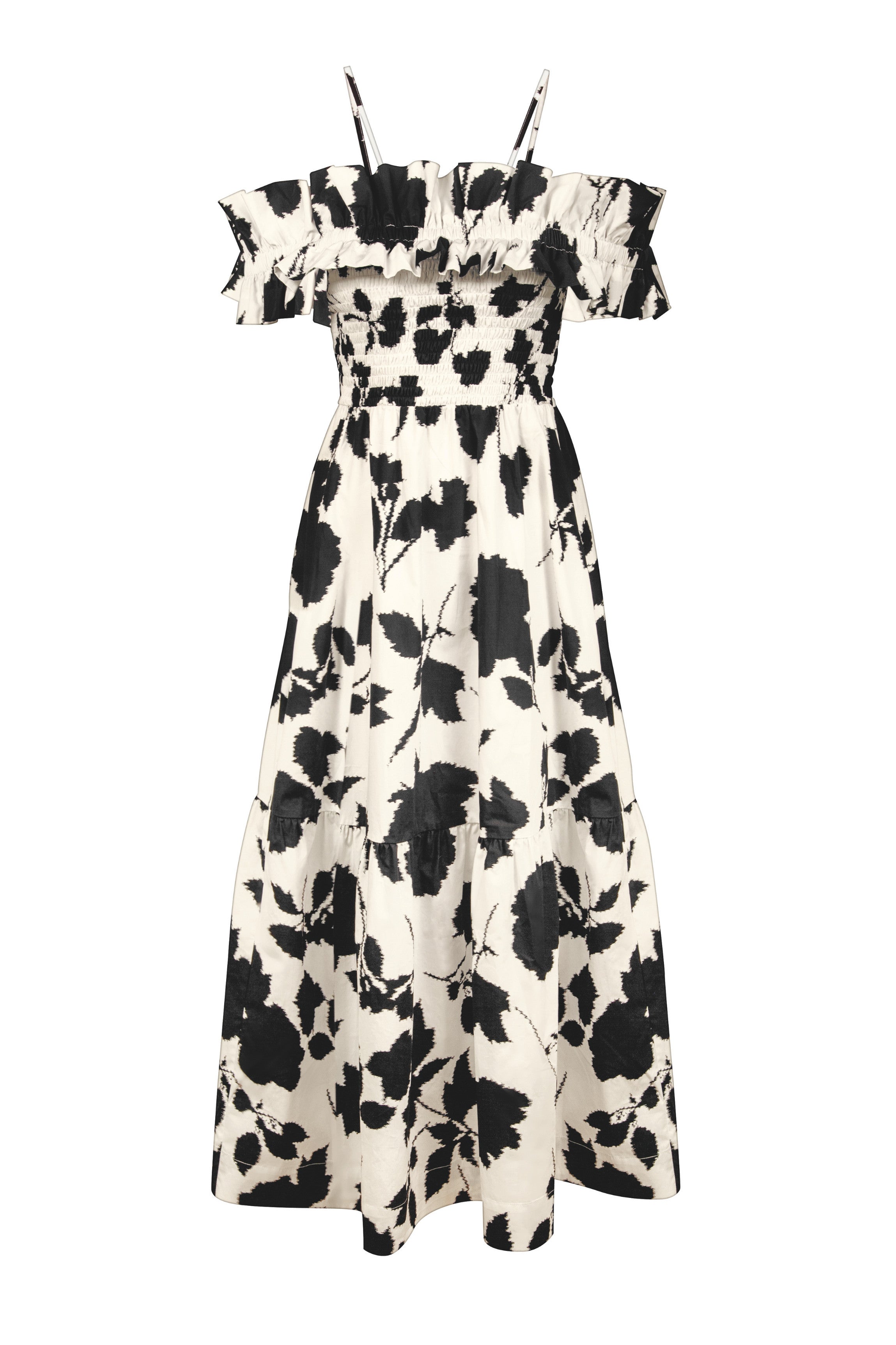 Robe en coton noire et blanche