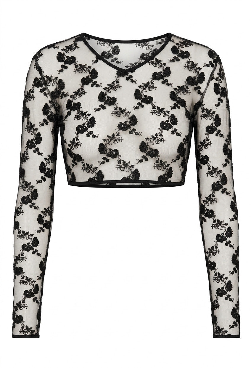 Crop top broderie Béguin