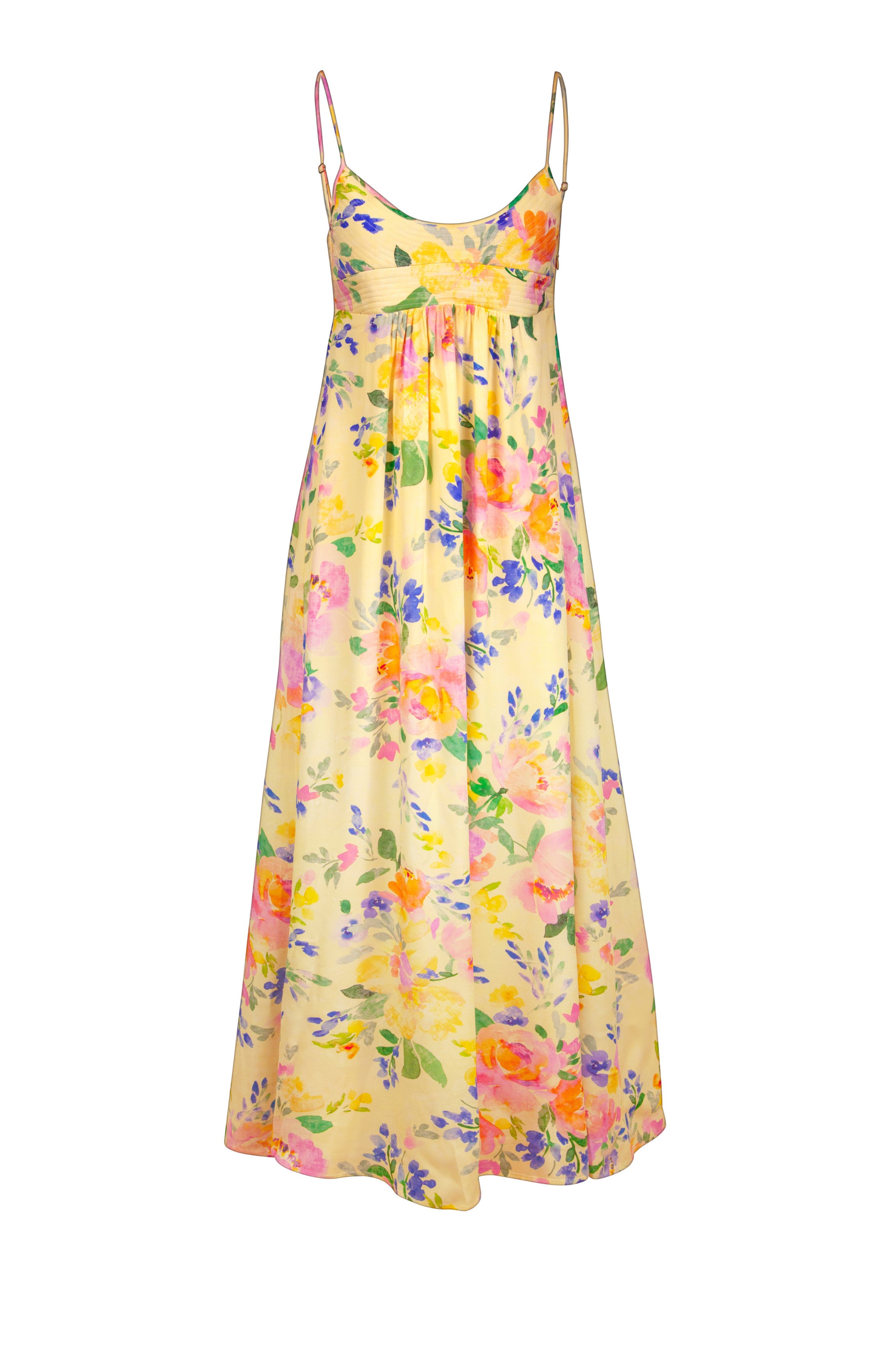 Robe d'été en voile jaune