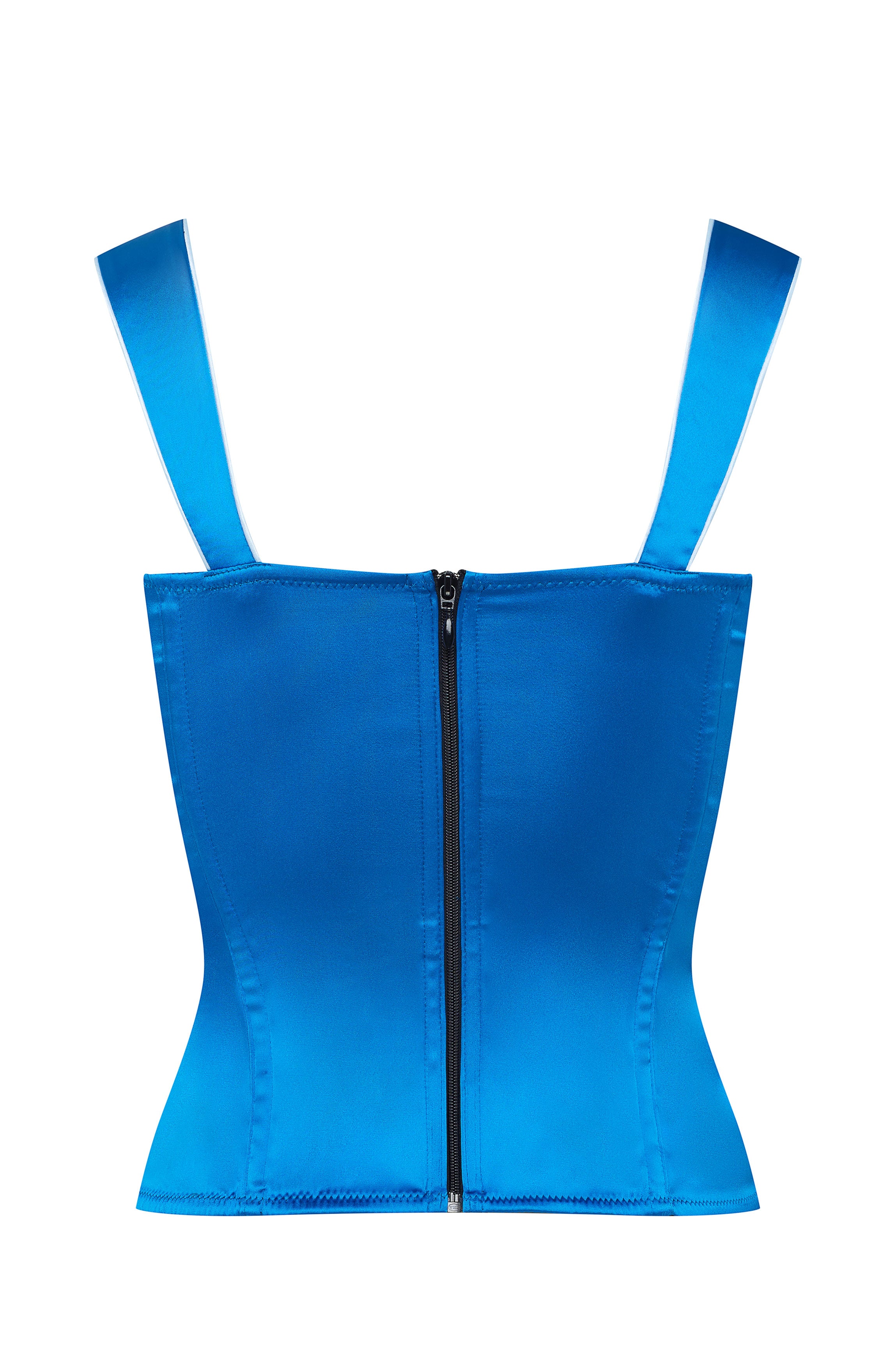 Sky blue satin DAISY corset