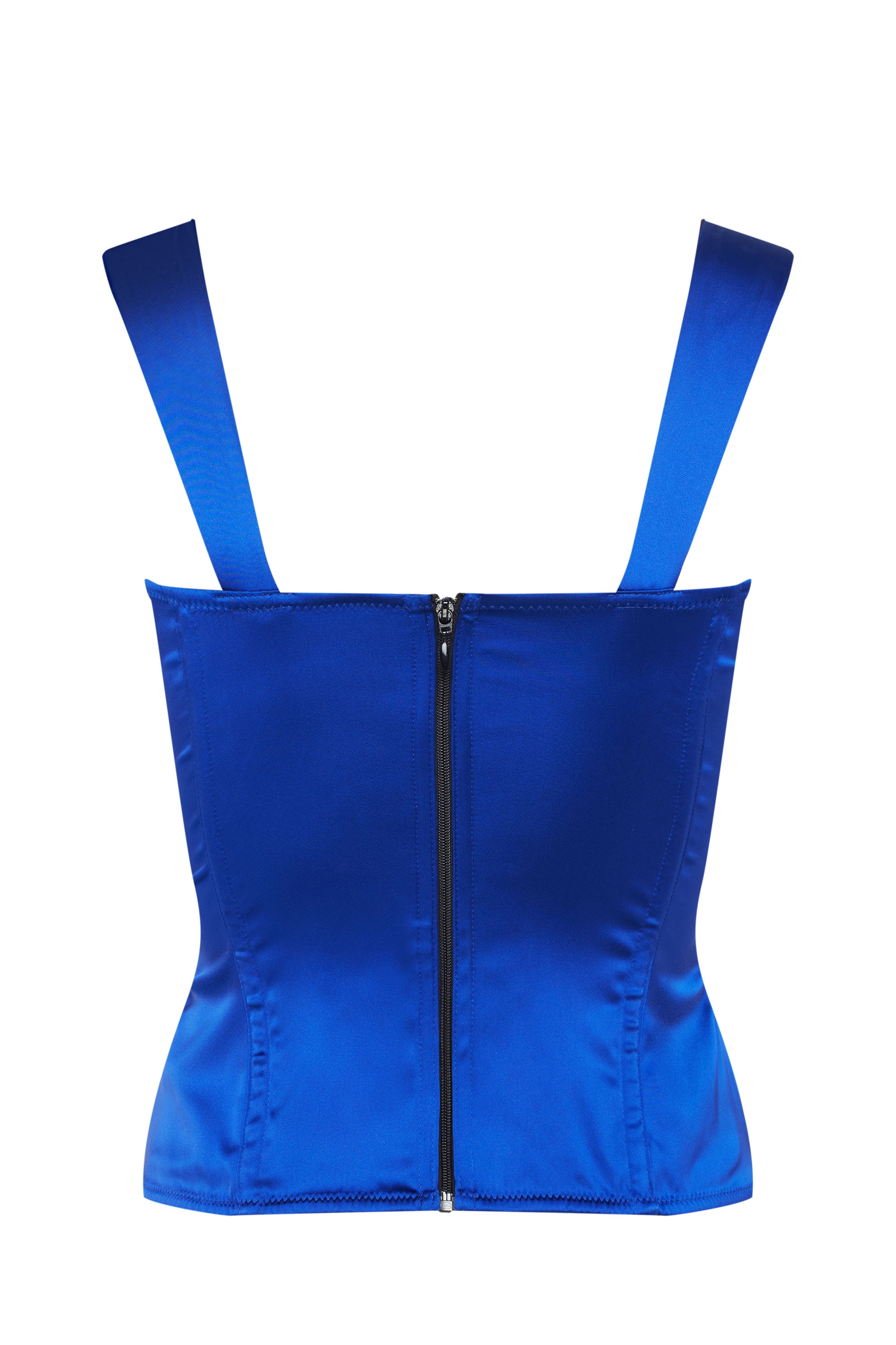 "Klein" blue satin corset DAISY