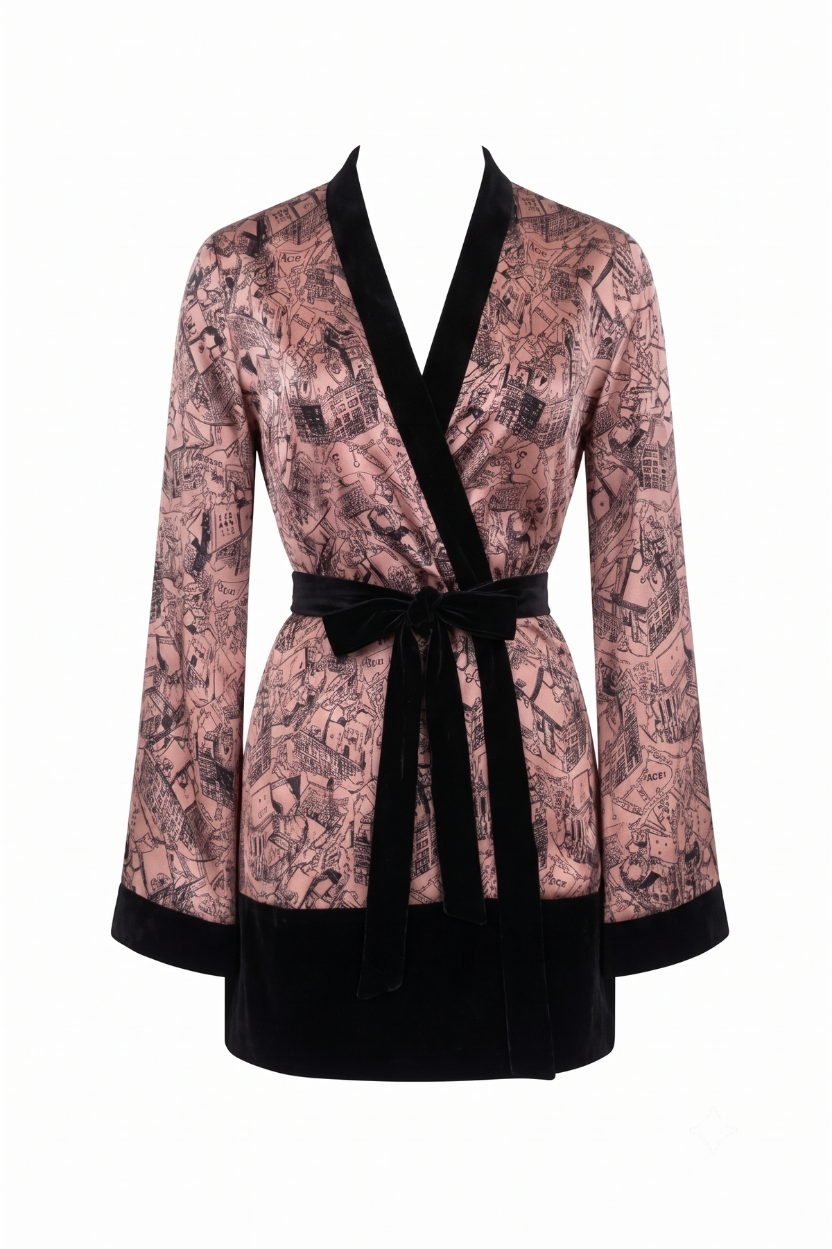 Mousseline and velvet bathrobe TO DO