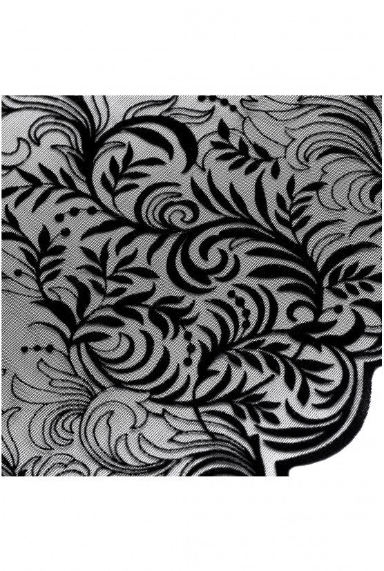 Body ARABESQUE velours floqué noir